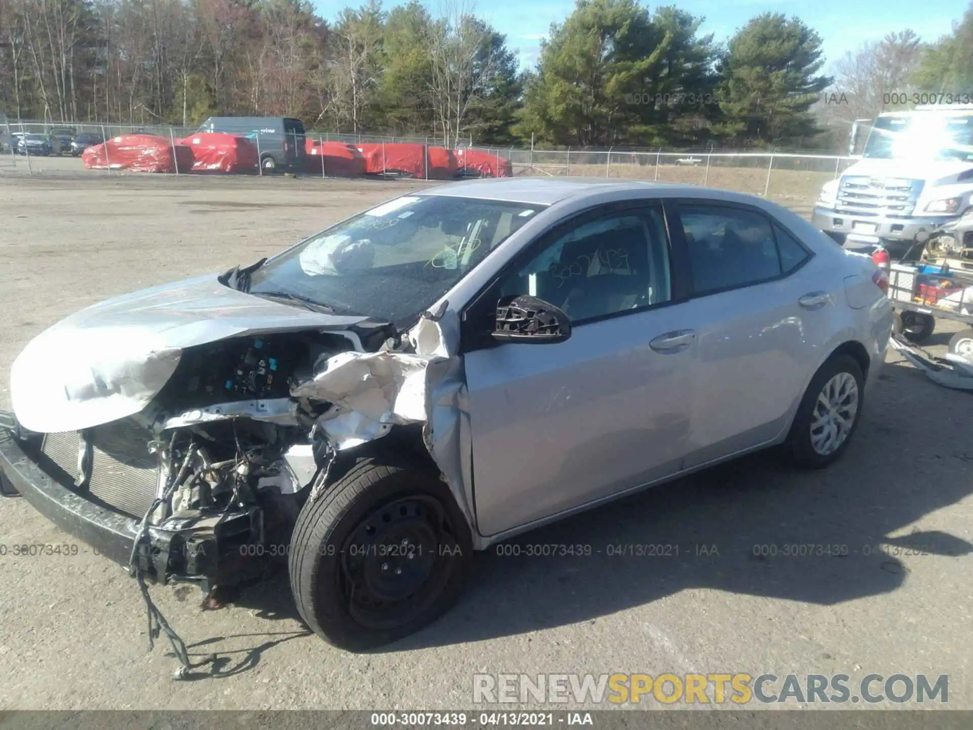 2 Photograph of a damaged car 2T1BURHE6KC172866 TOYOTA COROLLA 2019