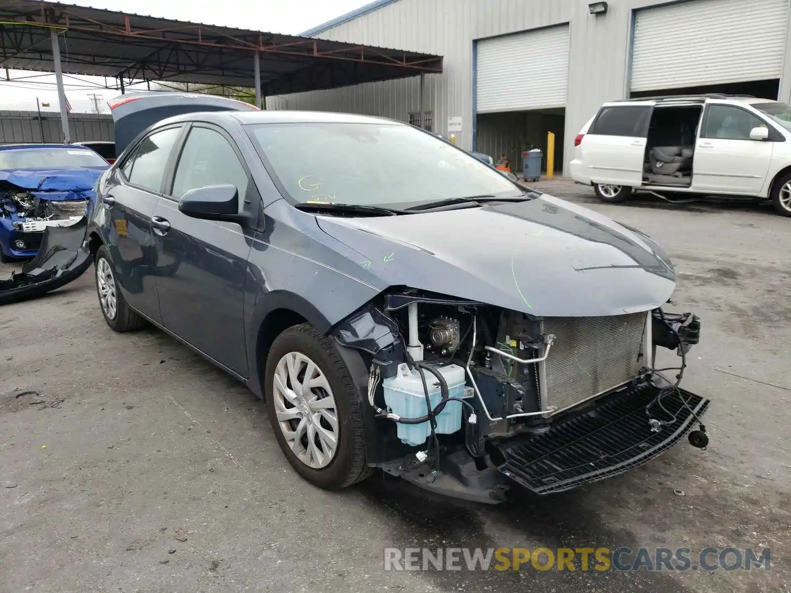 1 Photograph of a damaged car 2T1BURHE6KC174956 TOYOTA COROLLA 2019