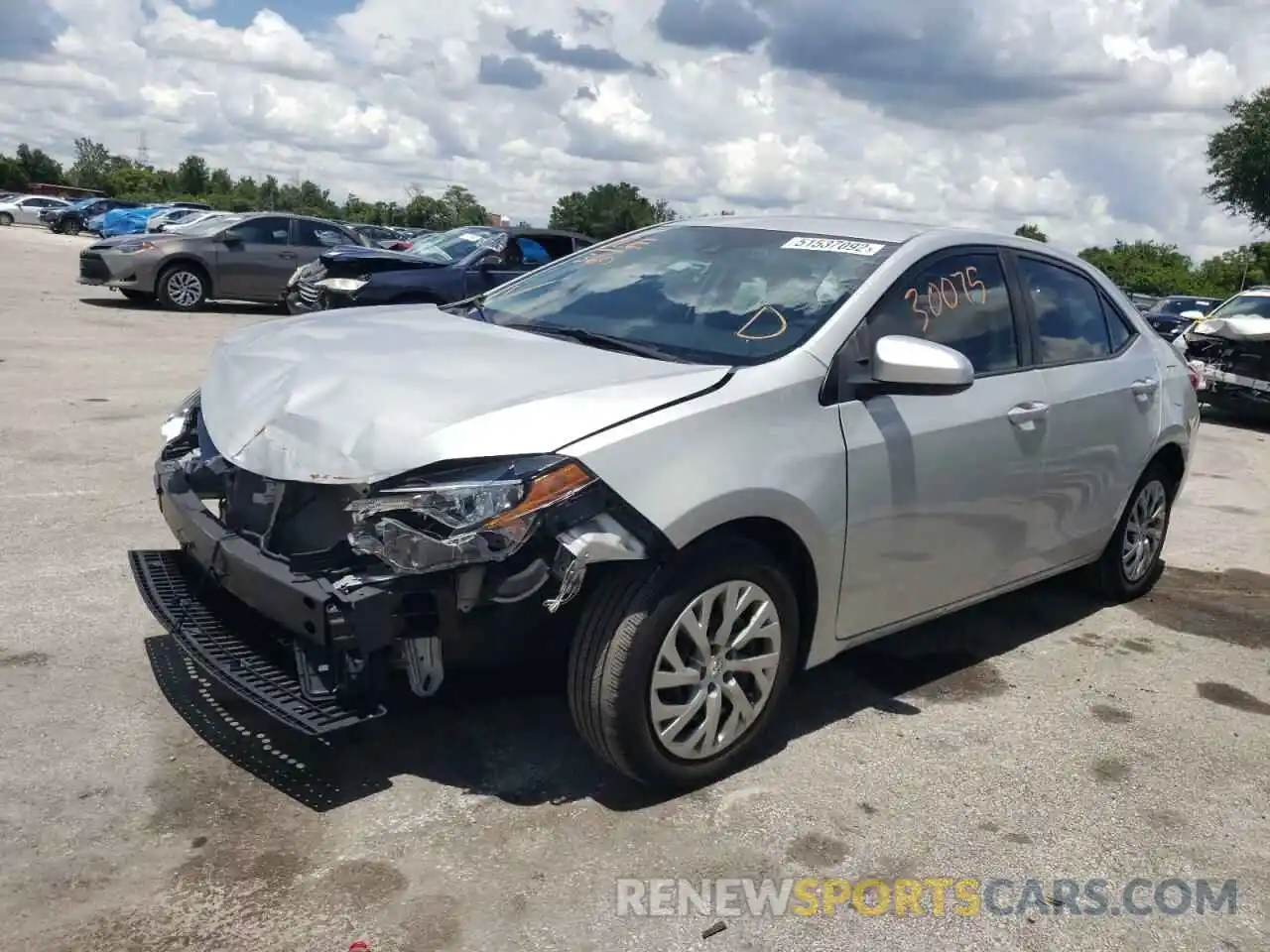 2 Photograph of a damaged car 2T1BURHE6KC176318 TOYOTA COROLLA 2019