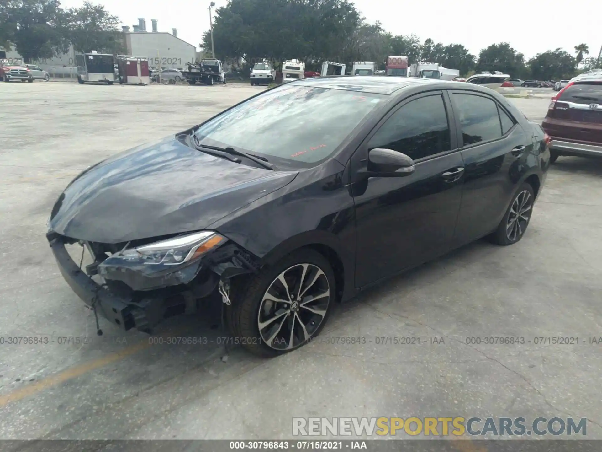 2 Photograph of a damaged car 2T1BURHE6KC176741 TOYOTA COROLLA 2019