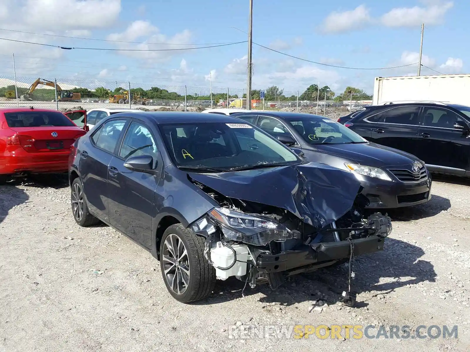 1 Photograph of a damaged car 2T1BURHE6KC177677 TOYOTA COROLLA 2019