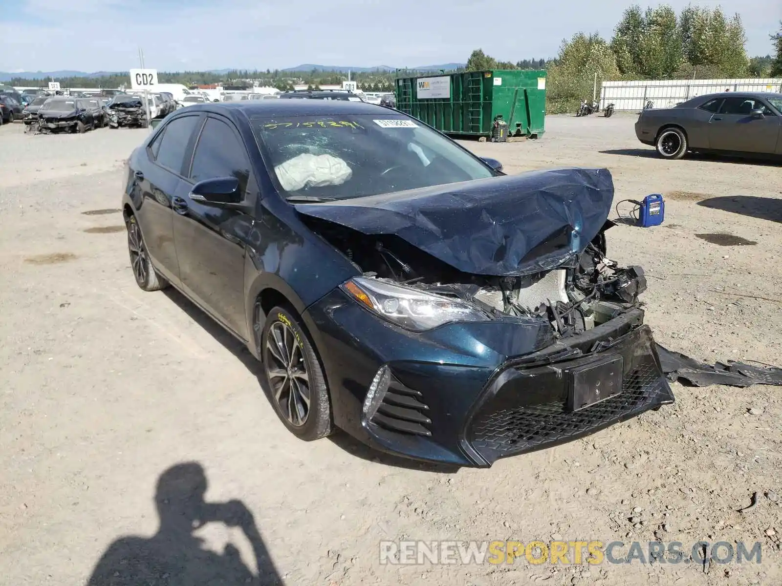 1 Photograph of a damaged car 2T1BURHE6KC177825 TOYOTA COROLLA 2019