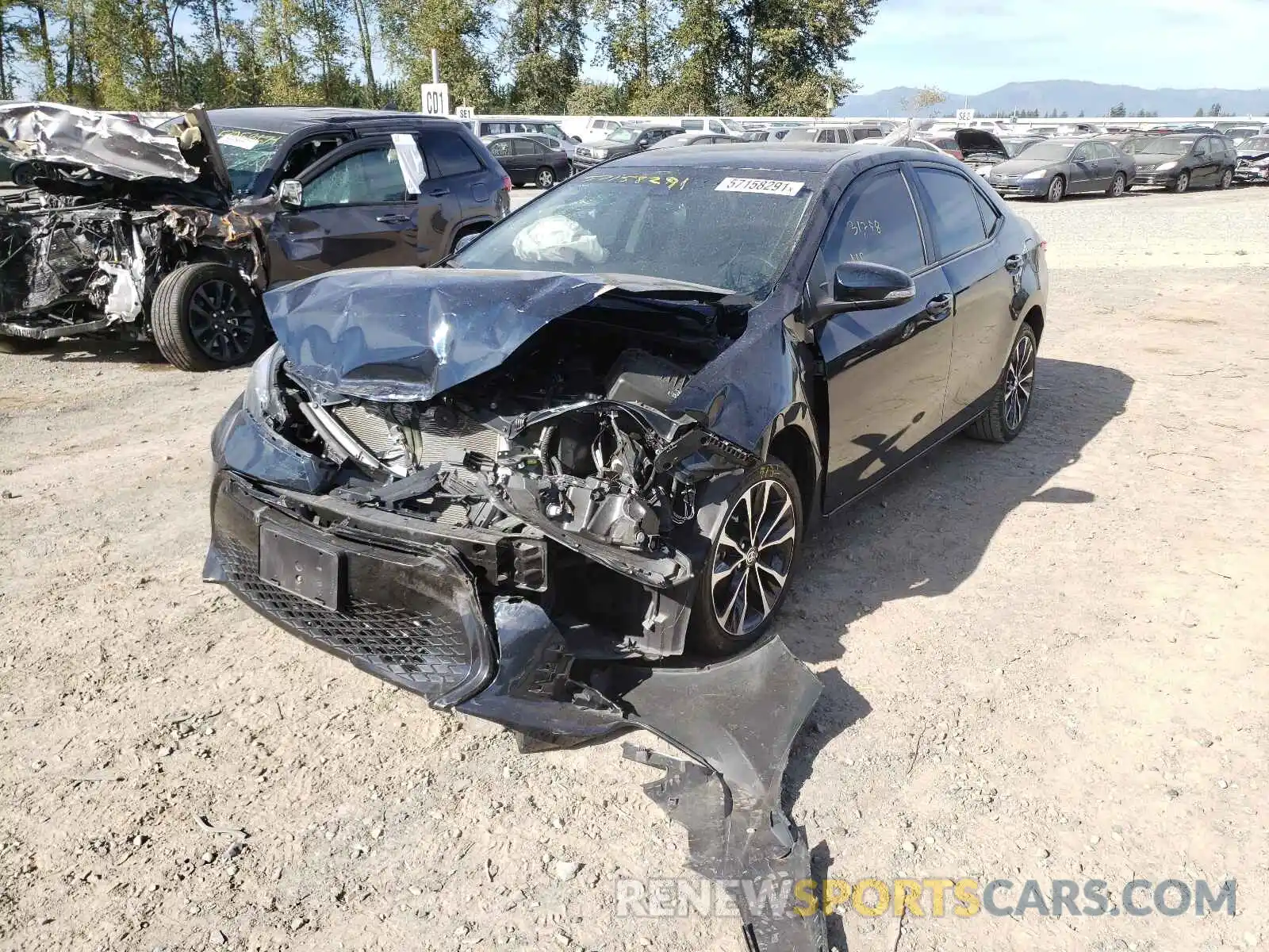 2 Photograph of a damaged car 2T1BURHE6KC177825 TOYOTA COROLLA 2019