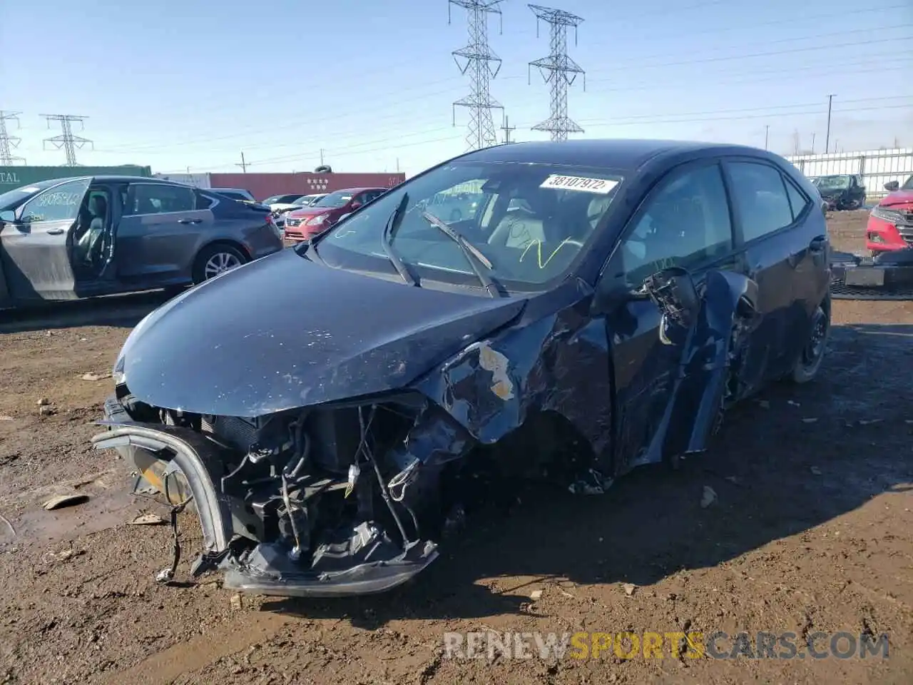 2 Фотография поврежденного автомобиля 2T1BURHE6KC179719 TOYOTA COROLLA 2019