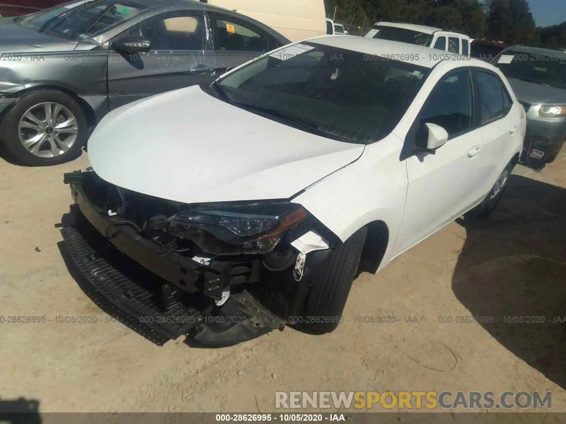 2 Photograph of a damaged car 2T1BURHE6KC179784 TOYOTA COROLLA 2019