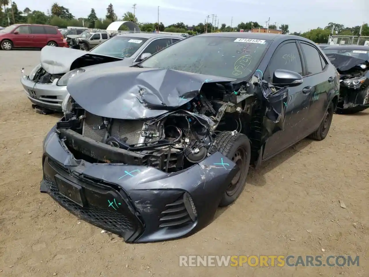 2 Photograph of a damaged car 2T1BURHE6KC182524 TOYOTA COROLLA 2019