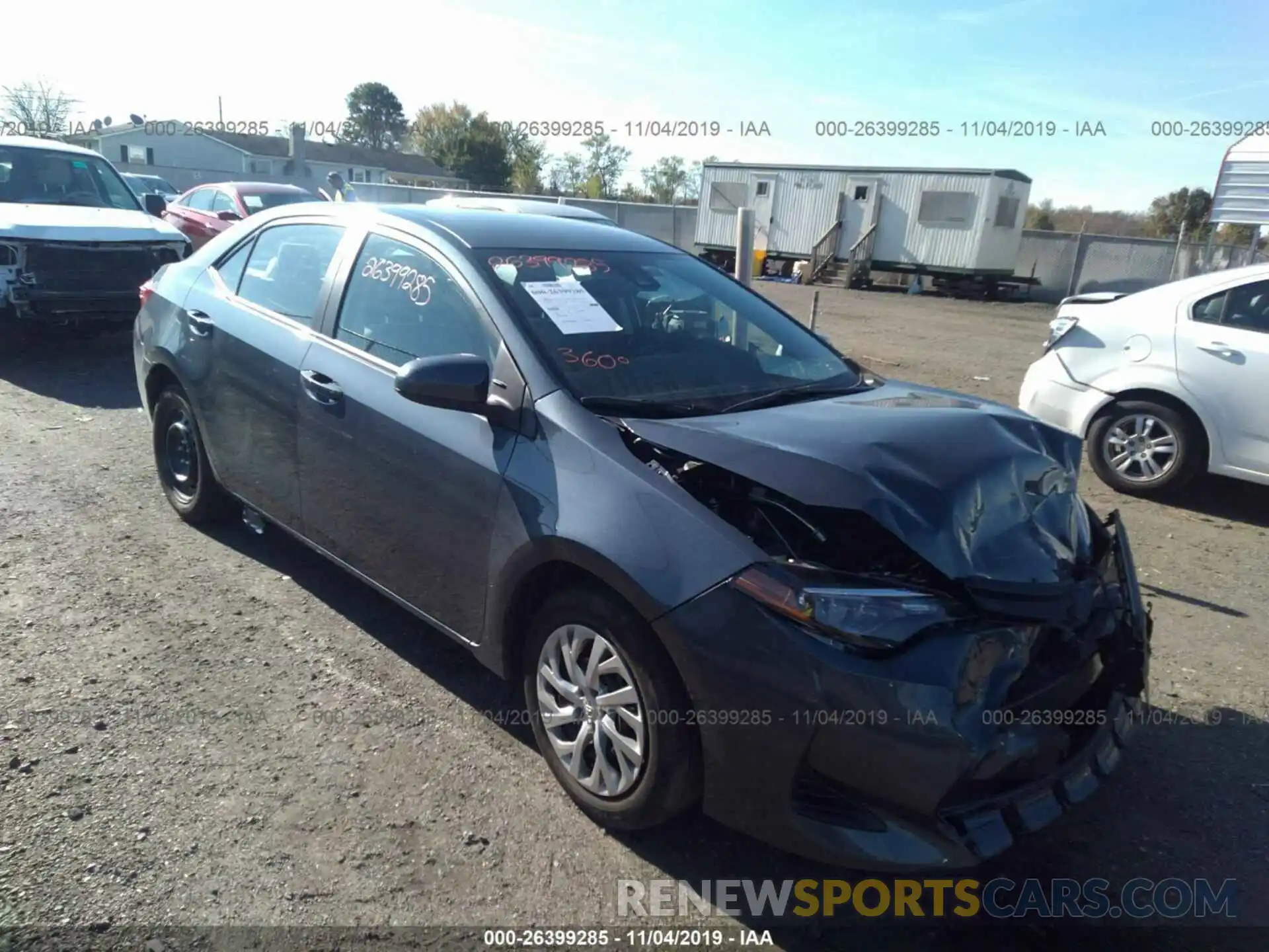 1 Photograph of a damaged car 2T1BURHE6KC184175 TOYOTA COROLLA 2019