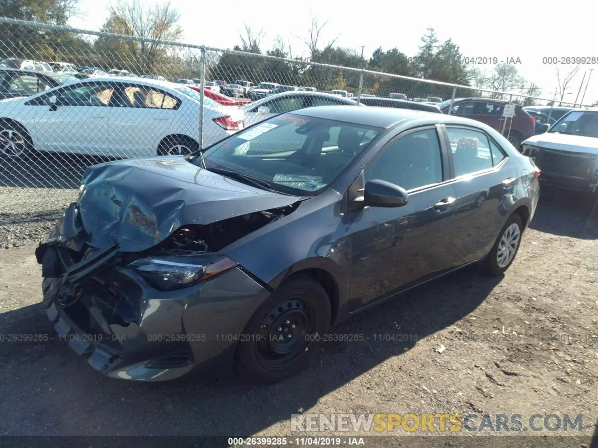 2 Photograph of a damaged car 2T1BURHE6KC184175 TOYOTA COROLLA 2019