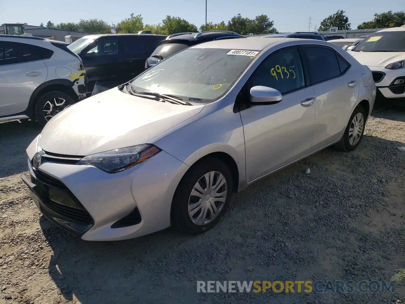 2 Photograph of a damaged car 2T1BURHE6KC184693 TOYOTA COROLLA 2019