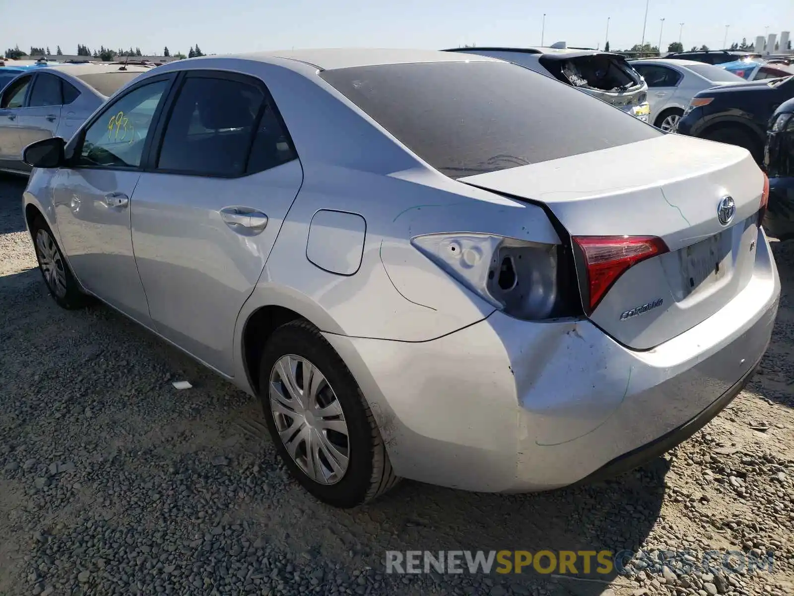 3 Photograph of a damaged car 2T1BURHE6KC184693 TOYOTA COROLLA 2019