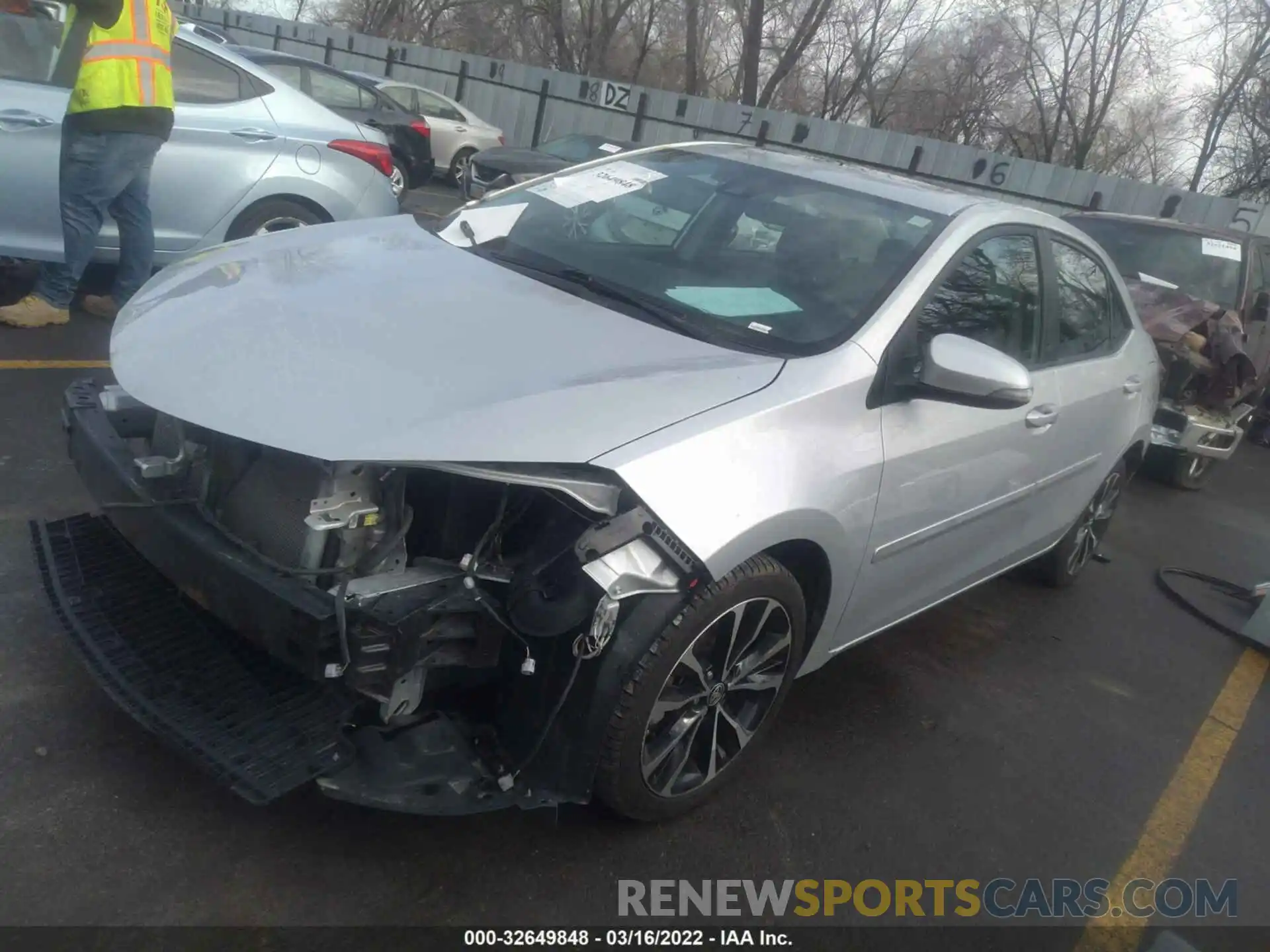 2 Photograph of a damaged car 2T1BURHE6KC184872 TOYOTA COROLLA 2019