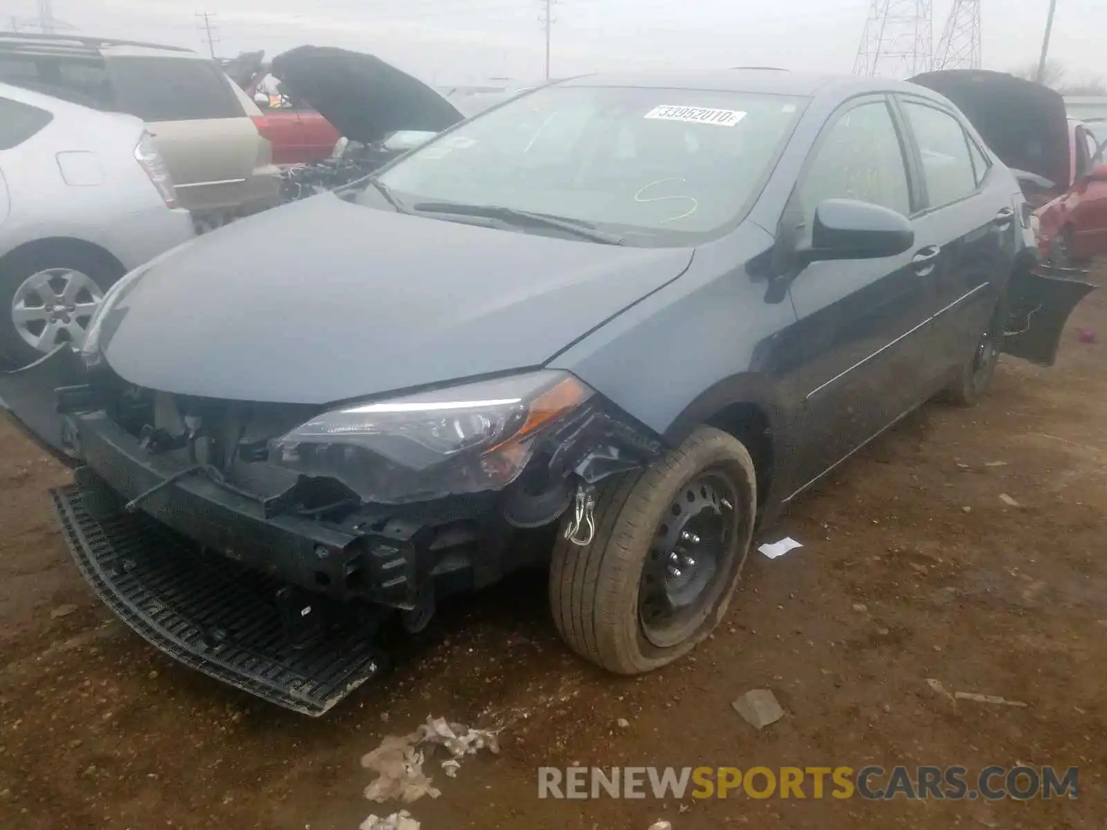 2 Photograph of a damaged car 2T1BURHE6KC185455 TOYOTA COROLLA 2019