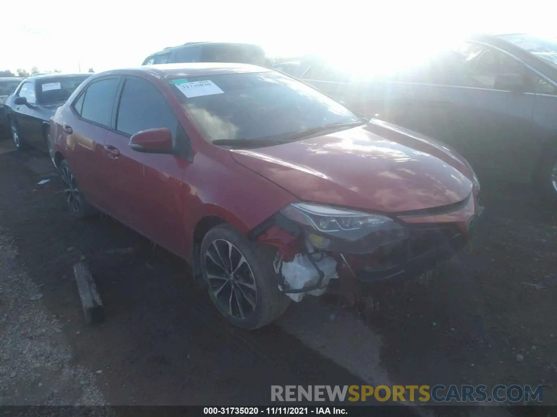 1 Photograph of a damaged car 2T1BURHE6KC185858 TOYOTA COROLLA 2019