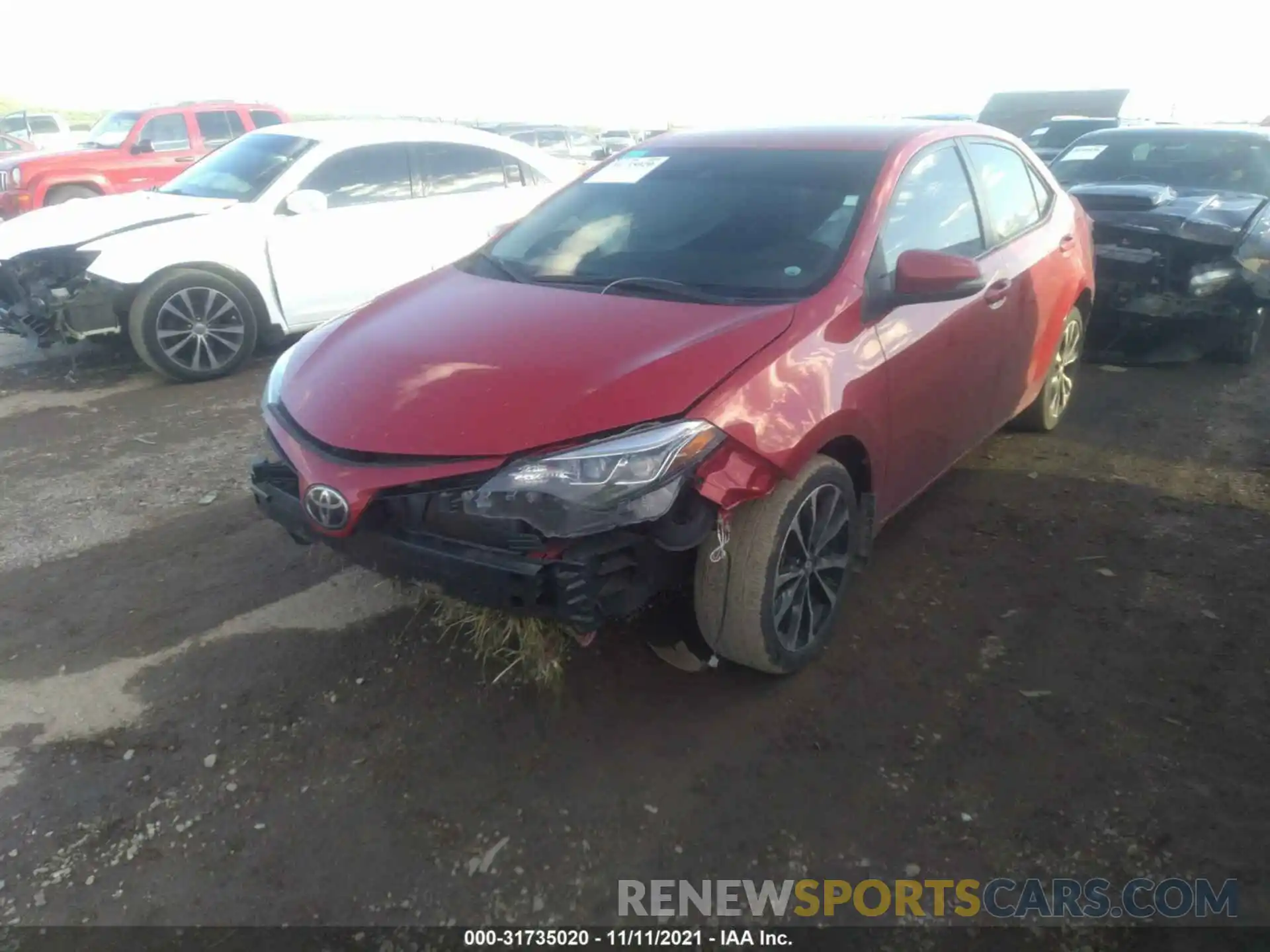 2 Photograph of a damaged car 2T1BURHE6KC185858 TOYOTA COROLLA 2019