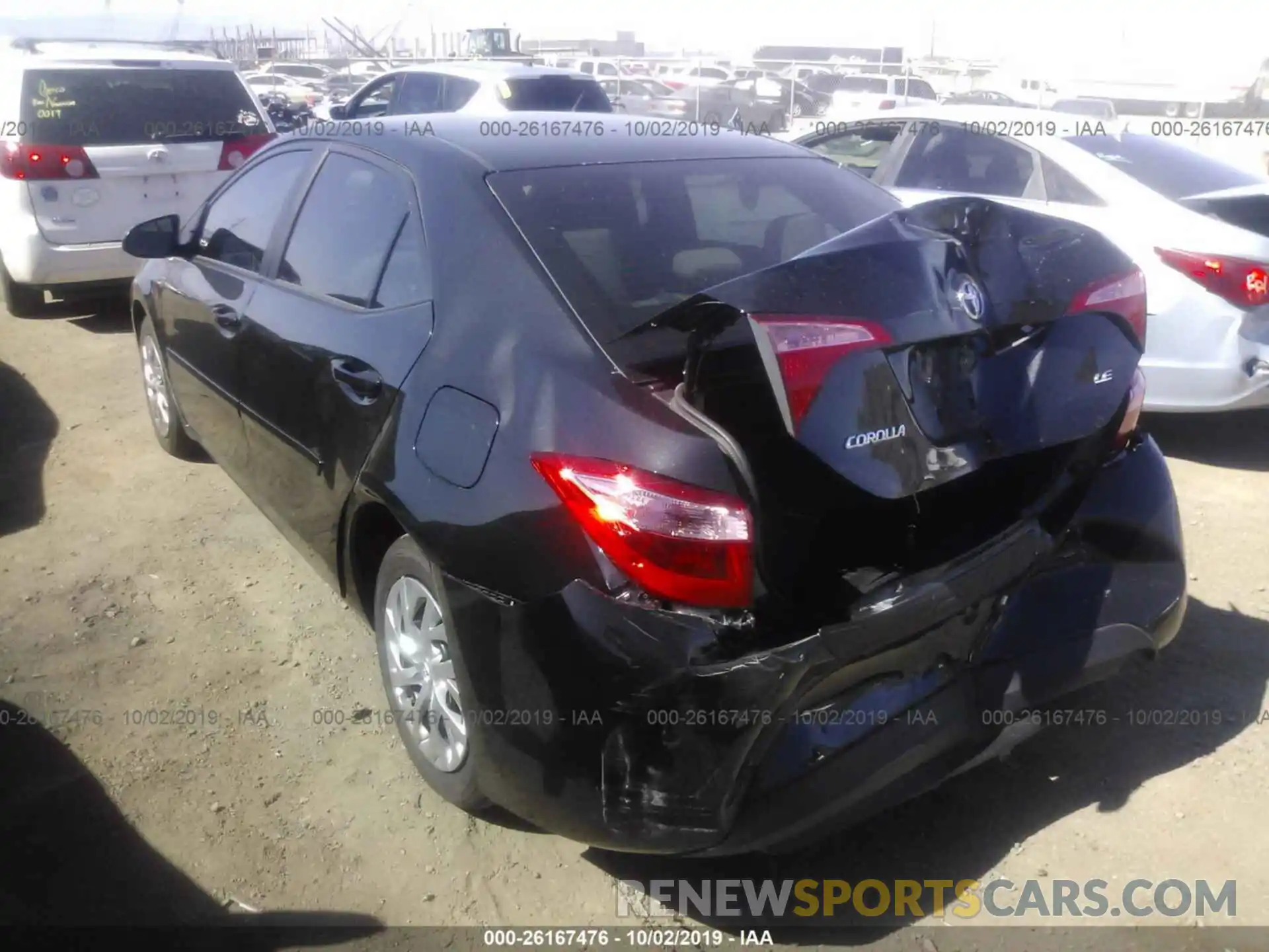 3 Photograph of a damaged car 2T1BURHE6KC186072 TOYOTA COROLLA 2019