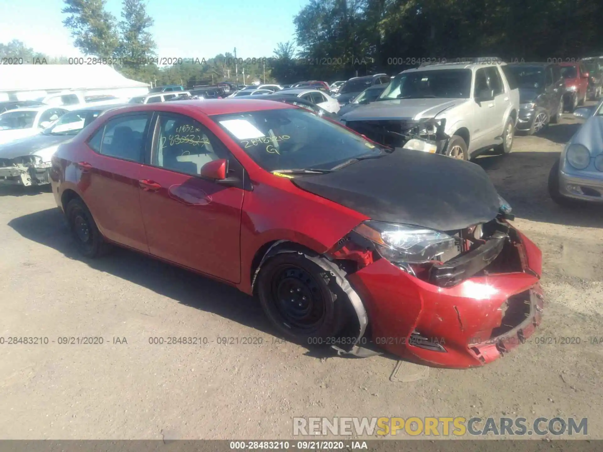 1 Photograph of a damaged car 2T1BURHE6KC186329 TOYOTA COROLLA 2019