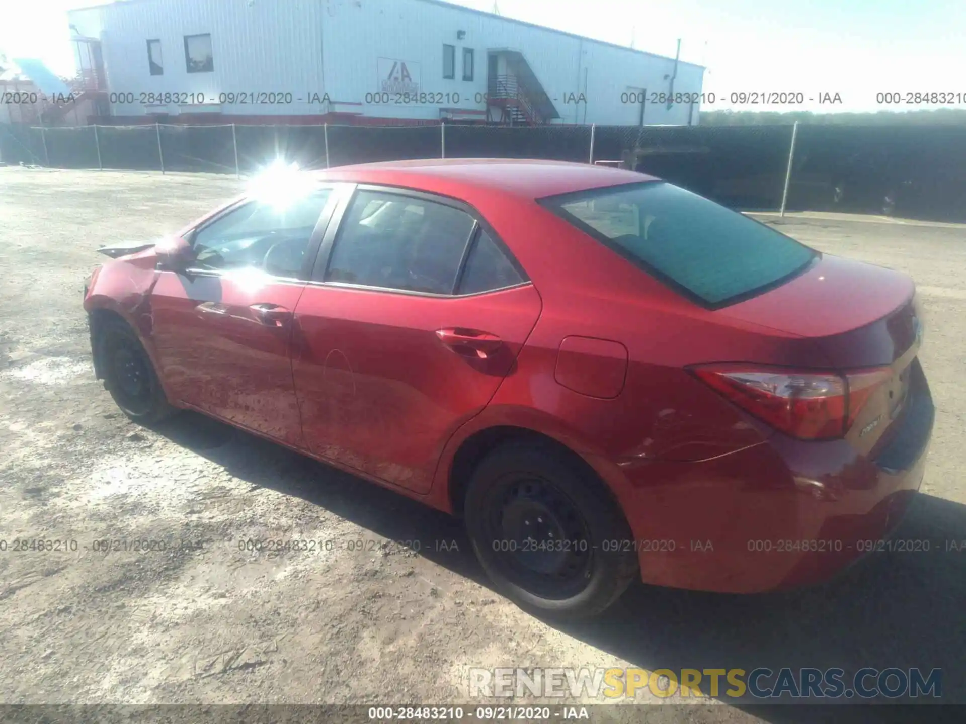 3 Photograph of a damaged car 2T1BURHE6KC186329 TOYOTA COROLLA 2019