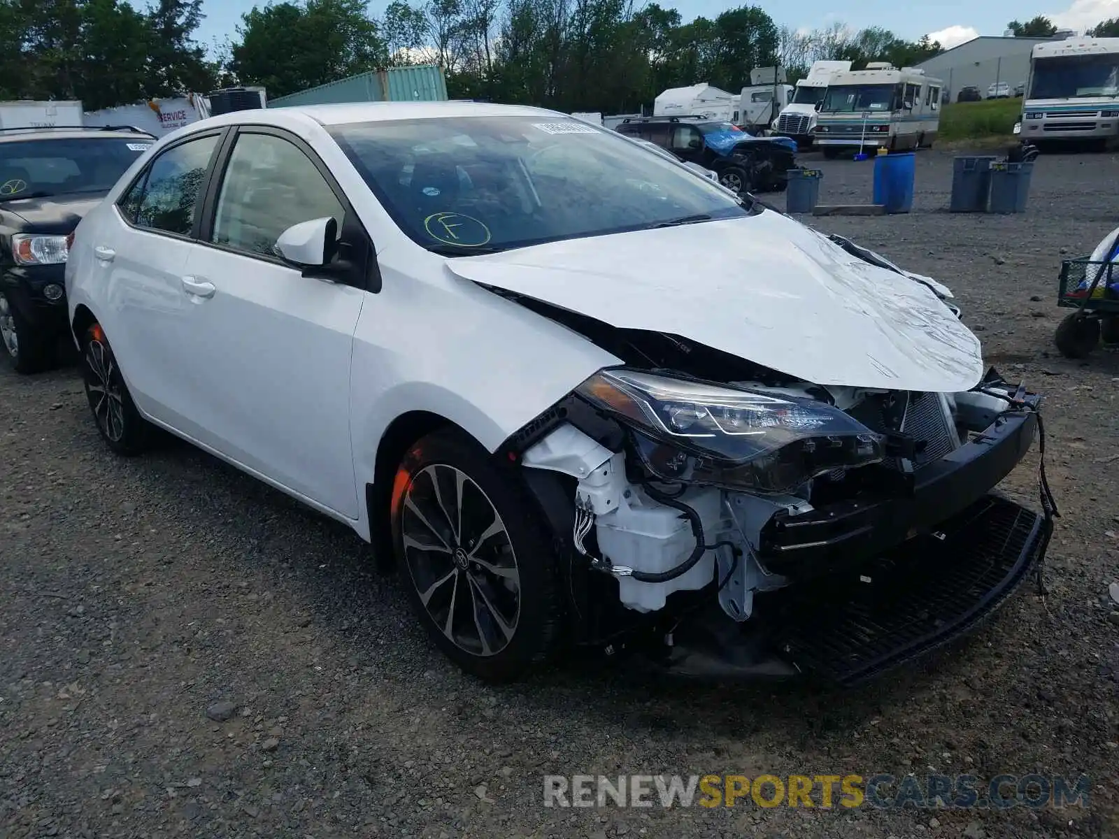 1 Photograph of a damaged car 2T1BURHE6KC187836 TOYOTA COROLLA 2019