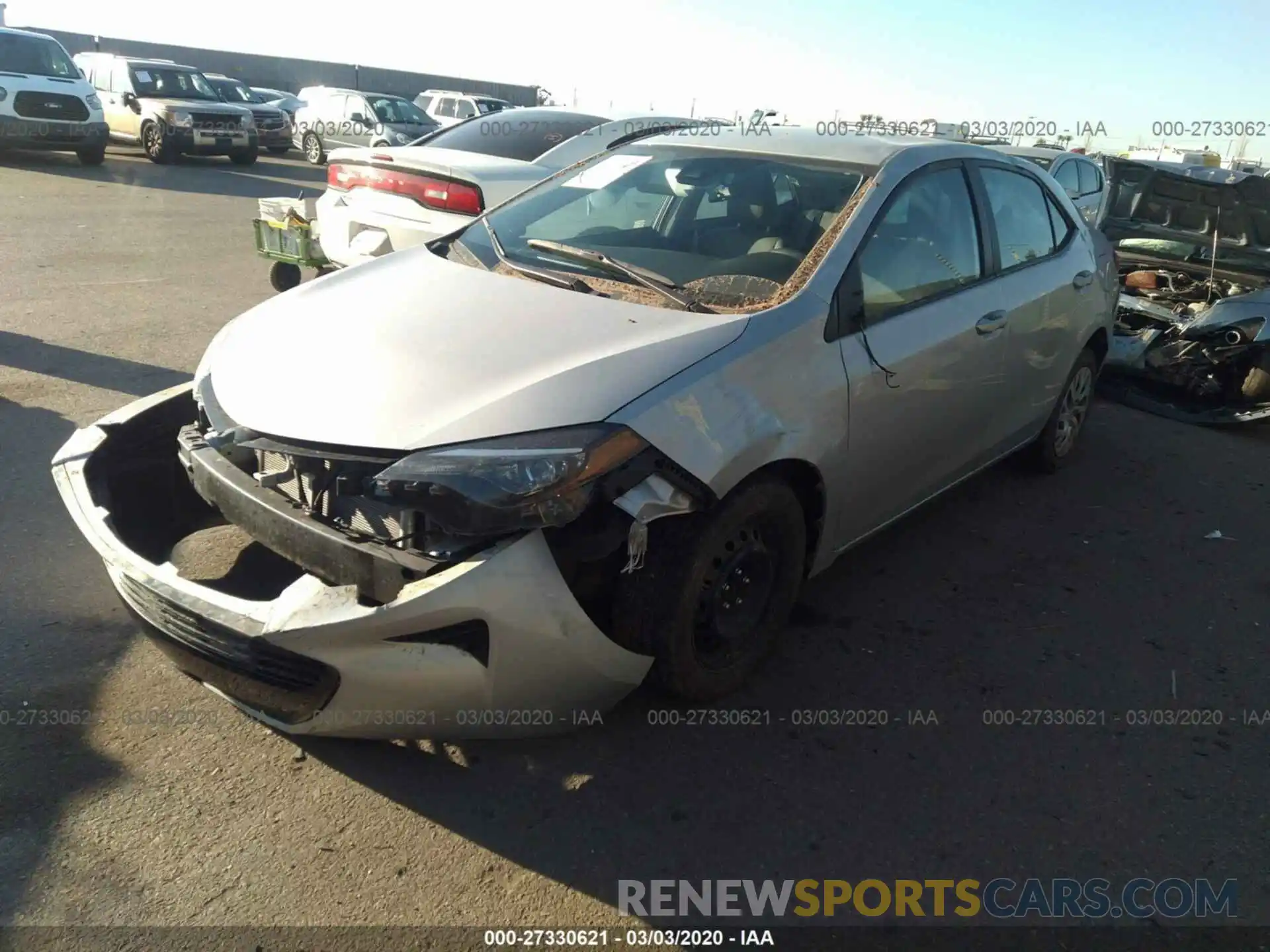 2 Photograph of a damaged car 2T1BURHE6KC191255 TOYOTA COROLLA 2019