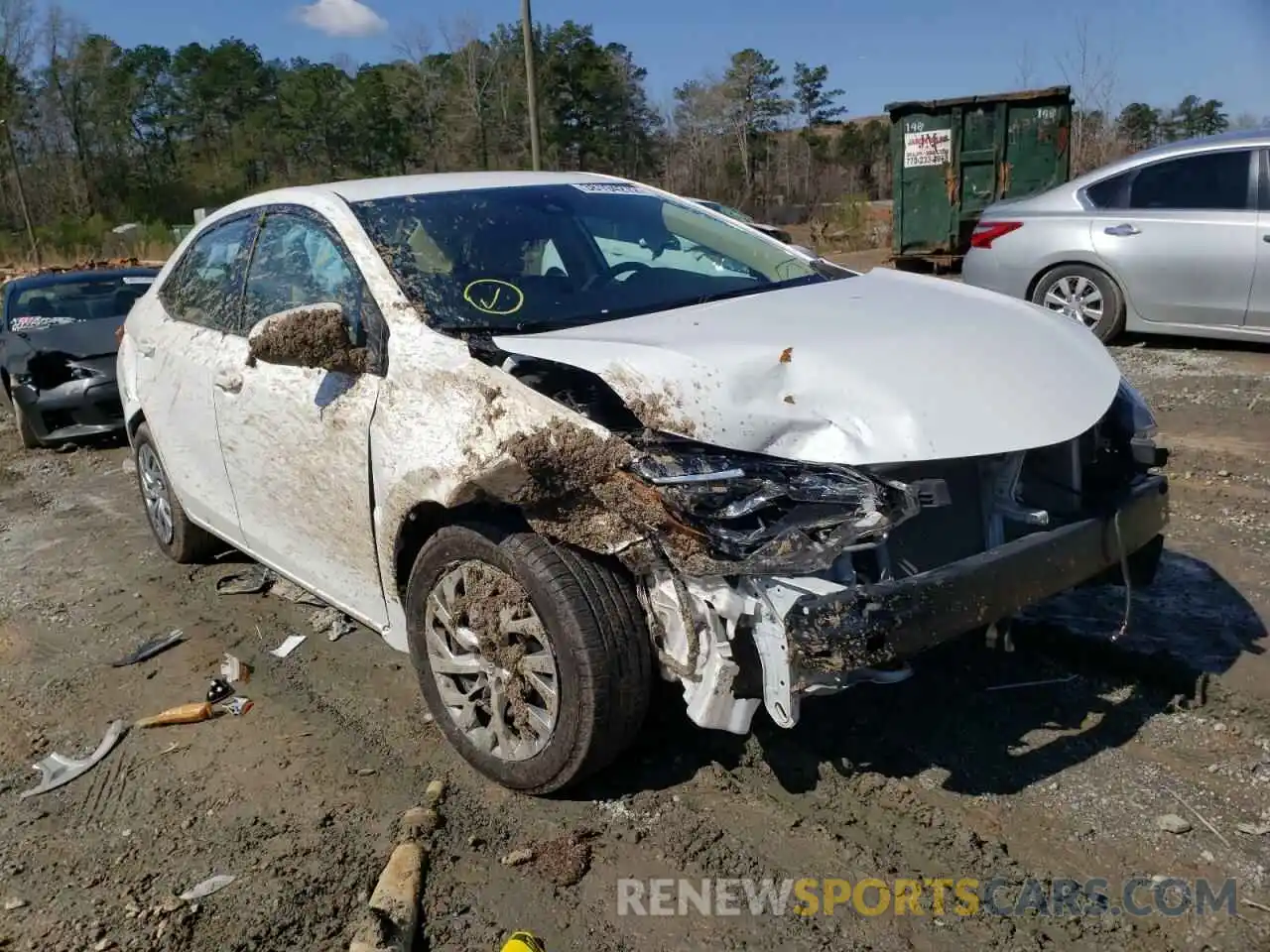 1 Photograph of a damaged car 2T1BURHE6KC191398 TOYOTA COROLLA 2019