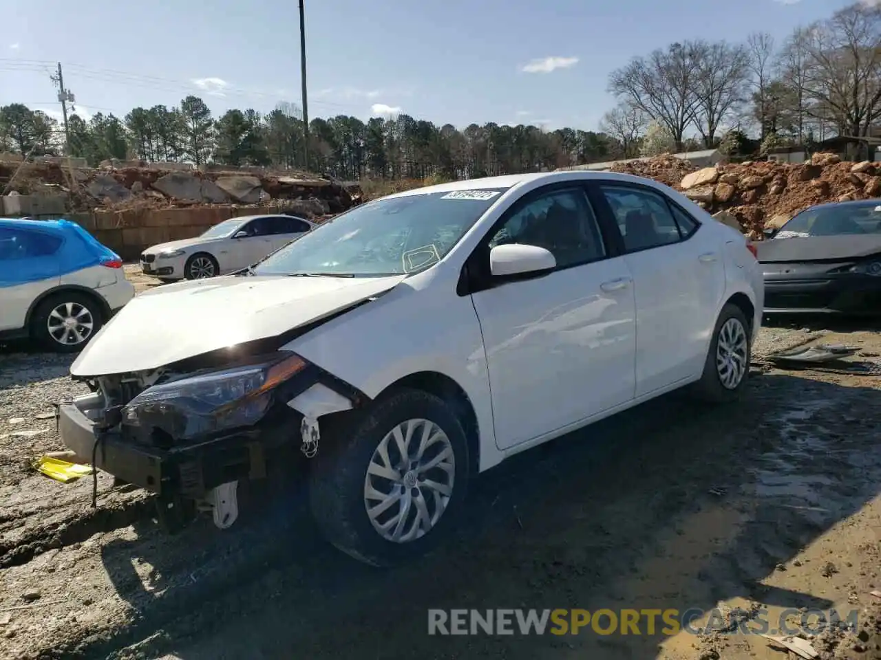 2 Photograph of a damaged car 2T1BURHE6KC191398 TOYOTA COROLLA 2019