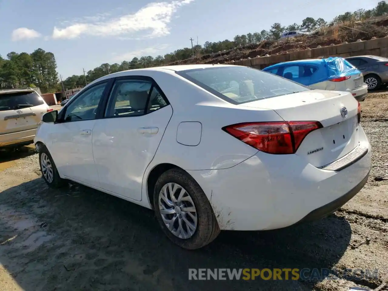 3 Photograph of a damaged car 2T1BURHE6KC191398 TOYOTA COROLLA 2019