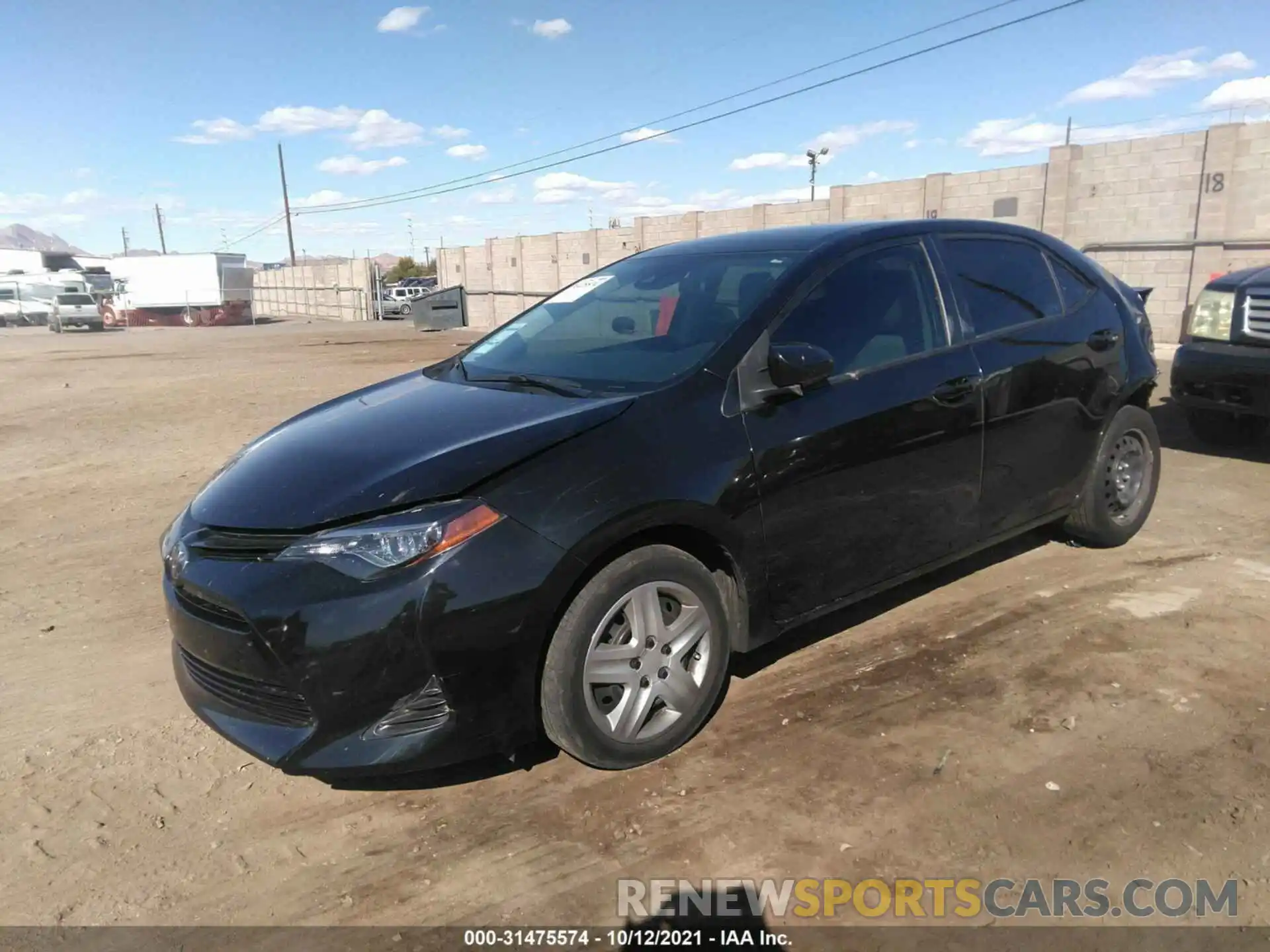 2 Photograph of a damaged car 2T1BURHE6KC191952 TOYOTA COROLLA 2019