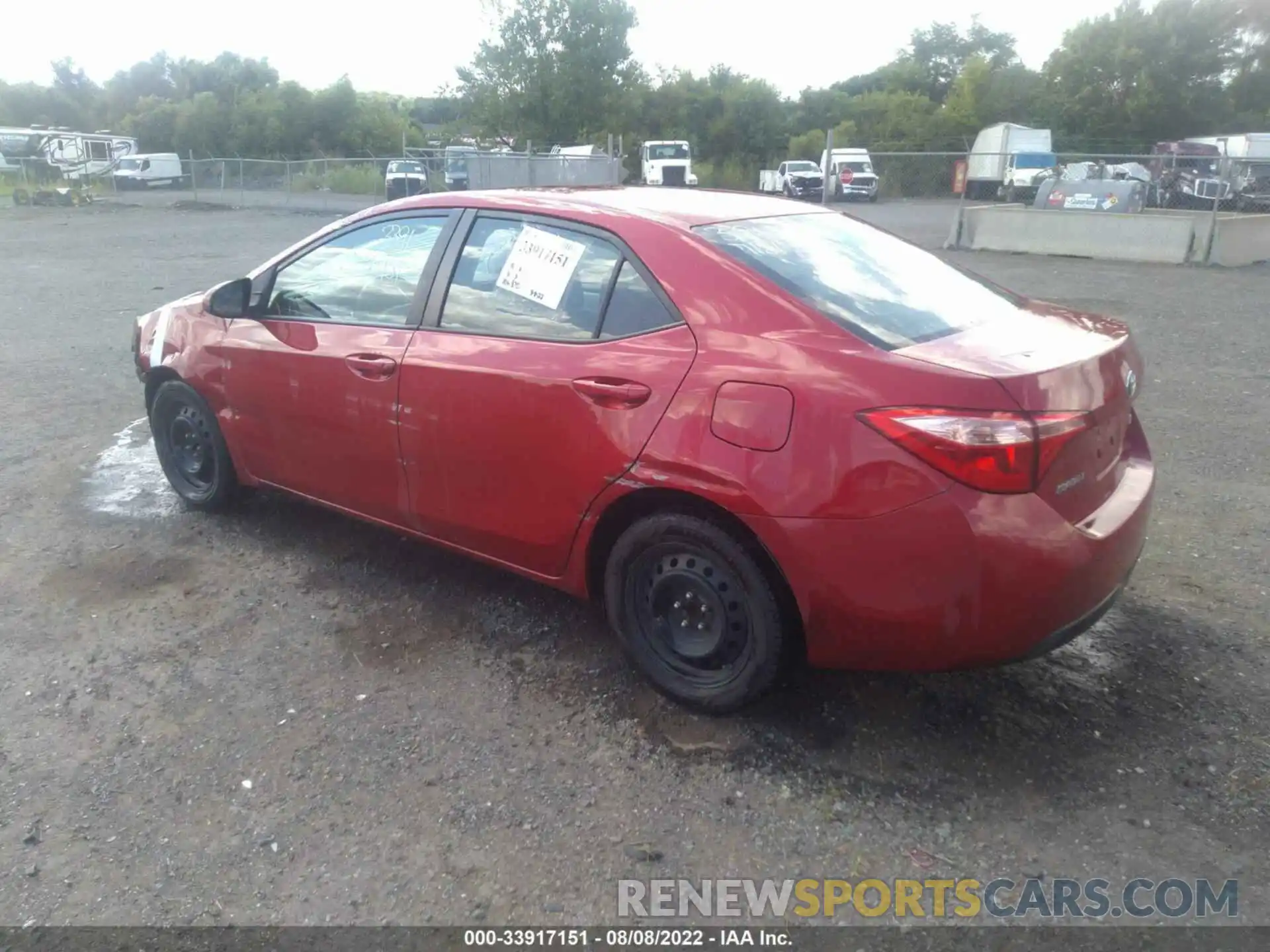 3 Photograph of a damaged car 2T1BURHE6KC192180 TOYOTA COROLLA 2019