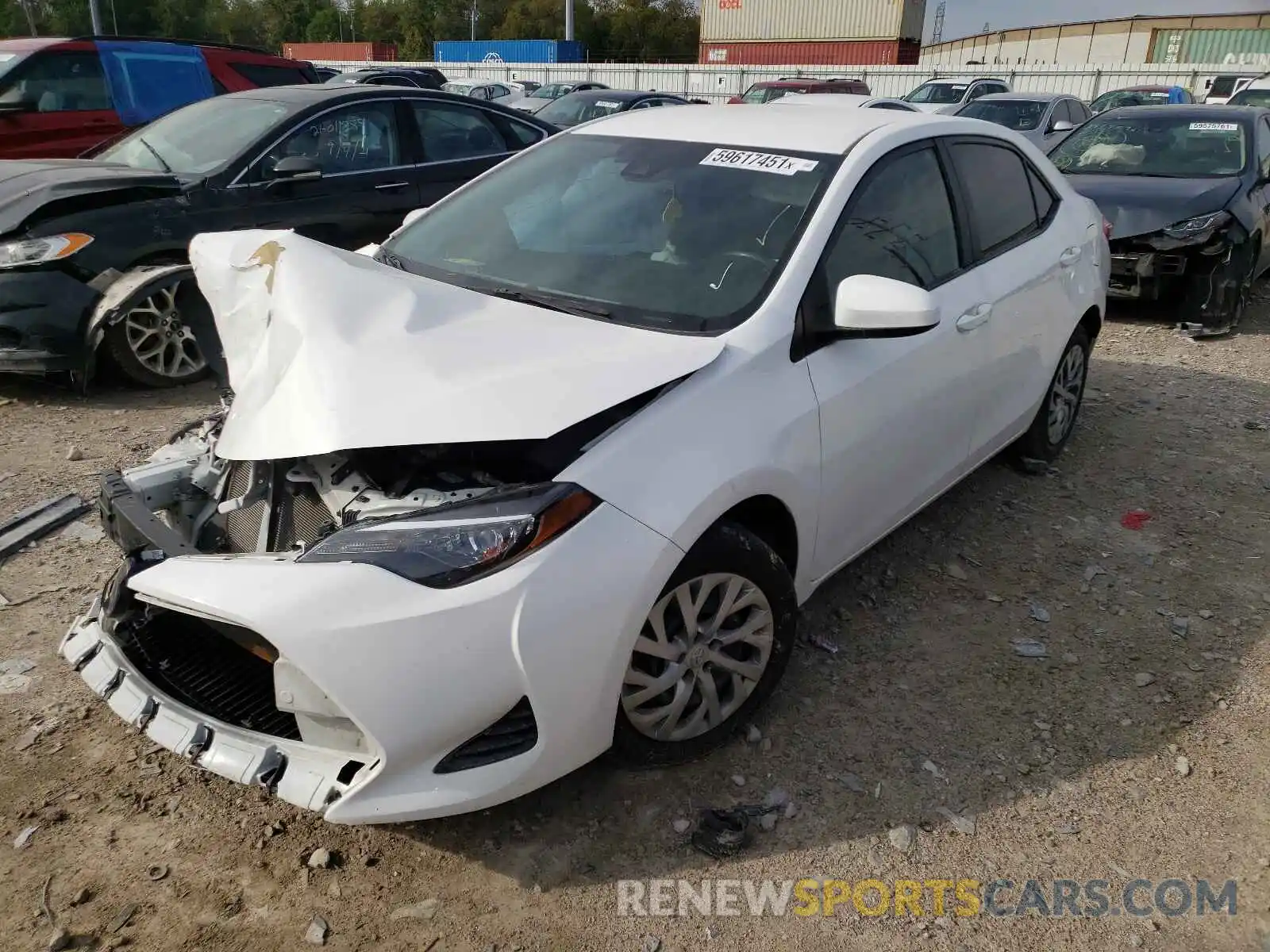 2 Photograph of a damaged car 2T1BURHE6KC192549 TOYOTA COROLLA 2019