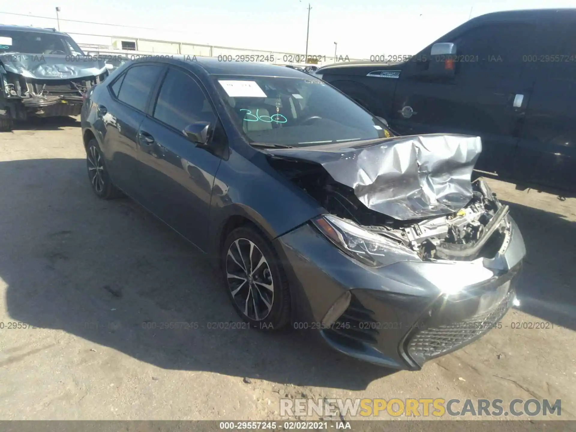 1 Photograph of a damaged car 2T1BURHE6KC194284 TOYOTA COROLLA 2019