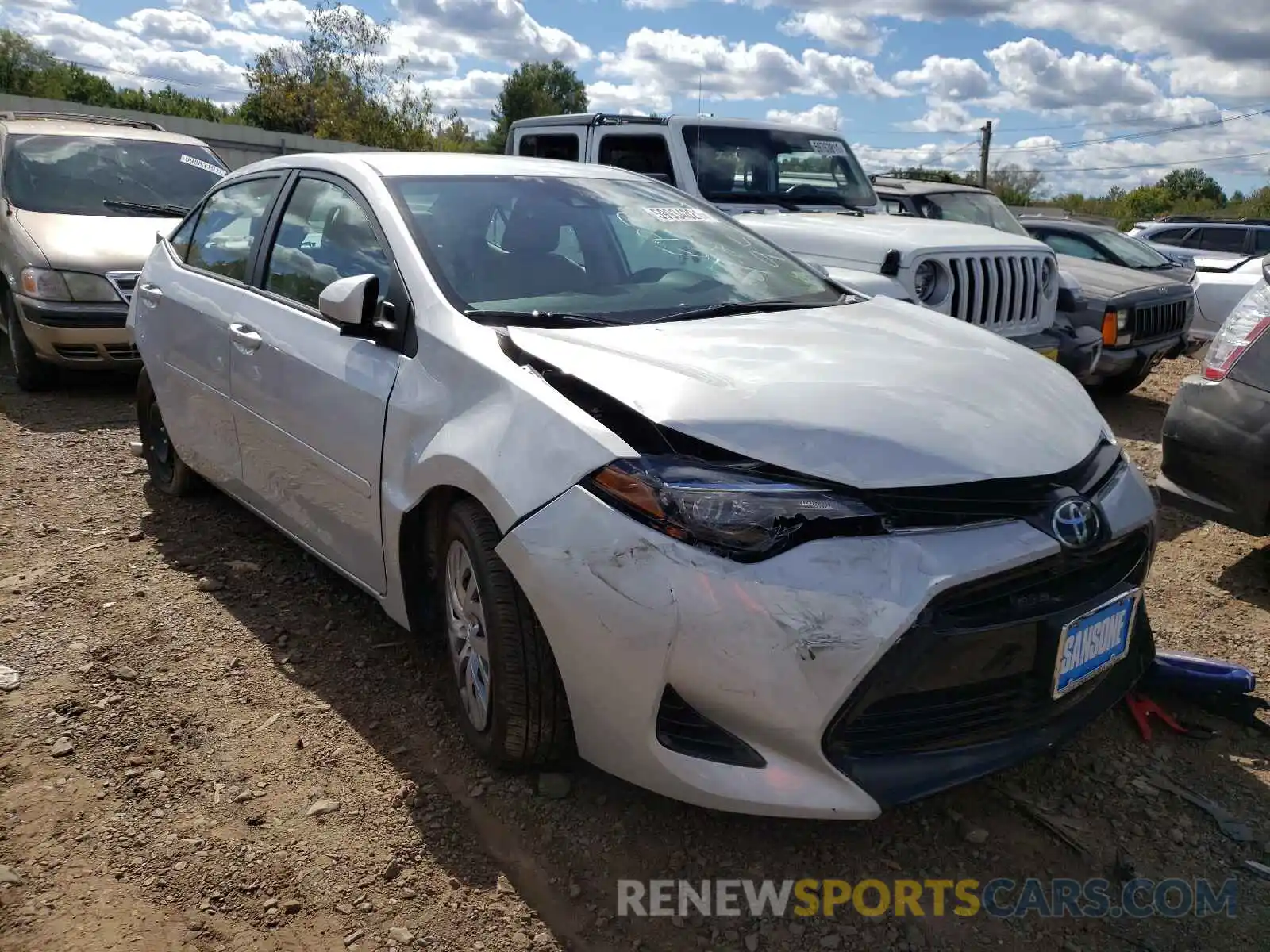 1 Photograph of a damaged car 2T1BURHE6KC195788 TOYOTA COROLLA 2019