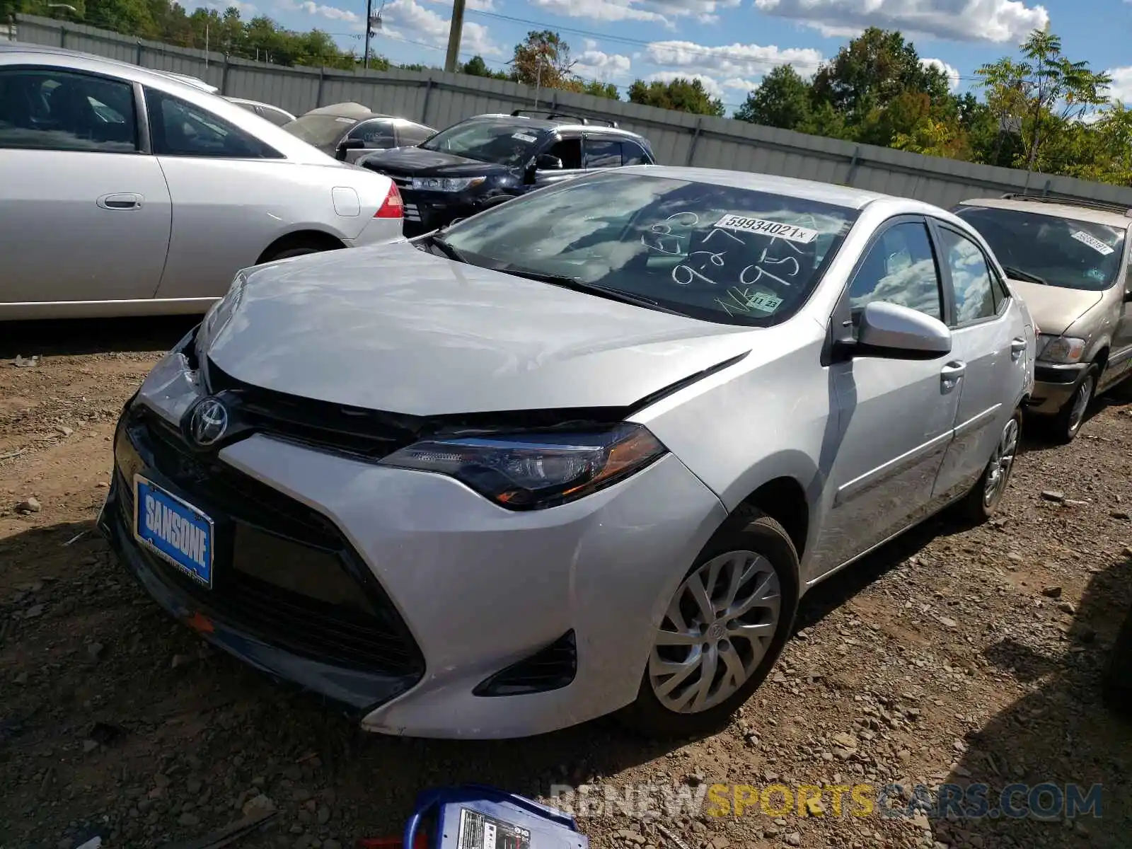 2 Photograph of a damaged car 2T1BURHE6KC195788 TOYOTA COROLLA 2019