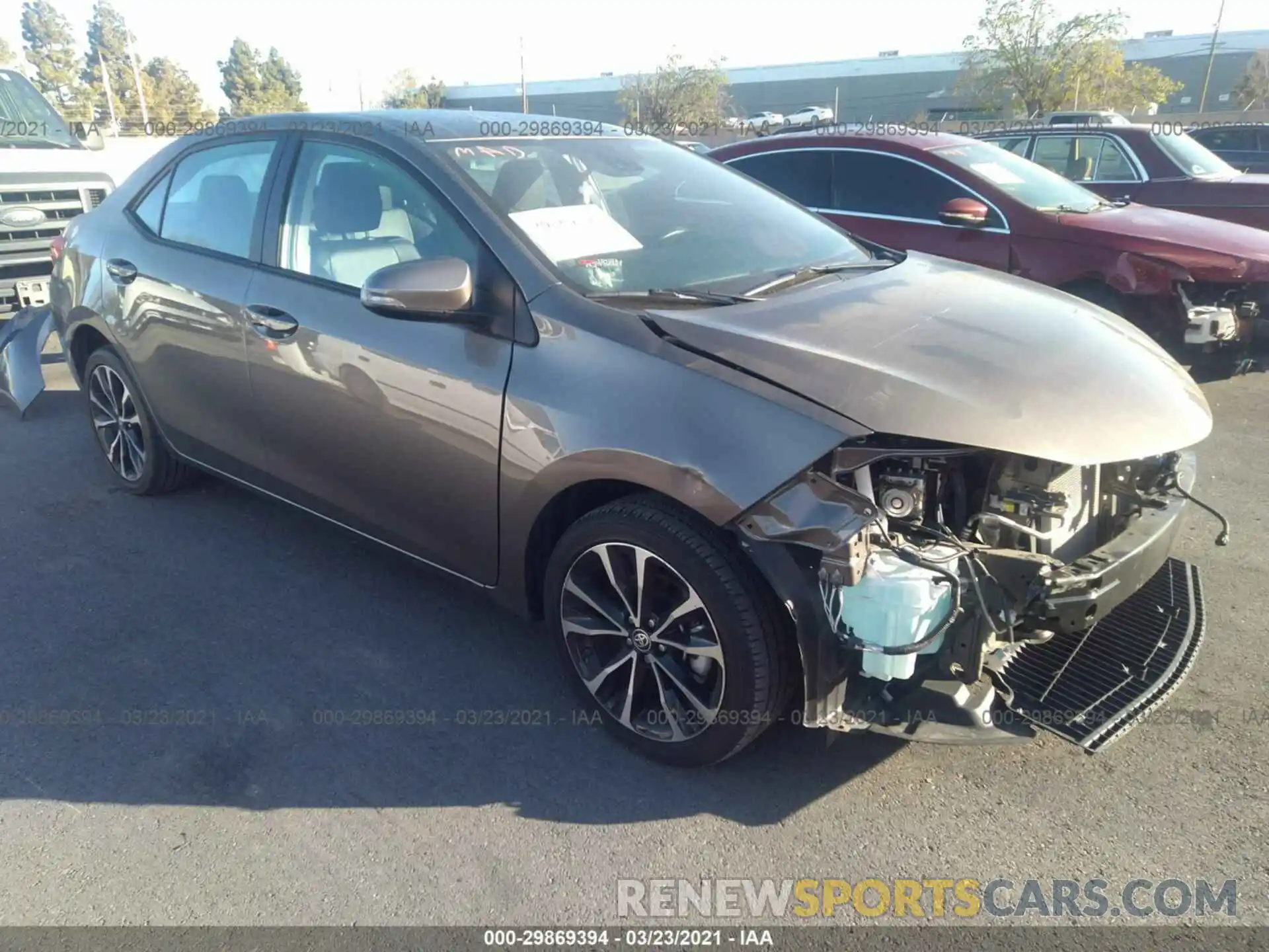 1 Photograph of a damaged car 2T1BURHE6KC196116 TOYOTA COROLLA 2019