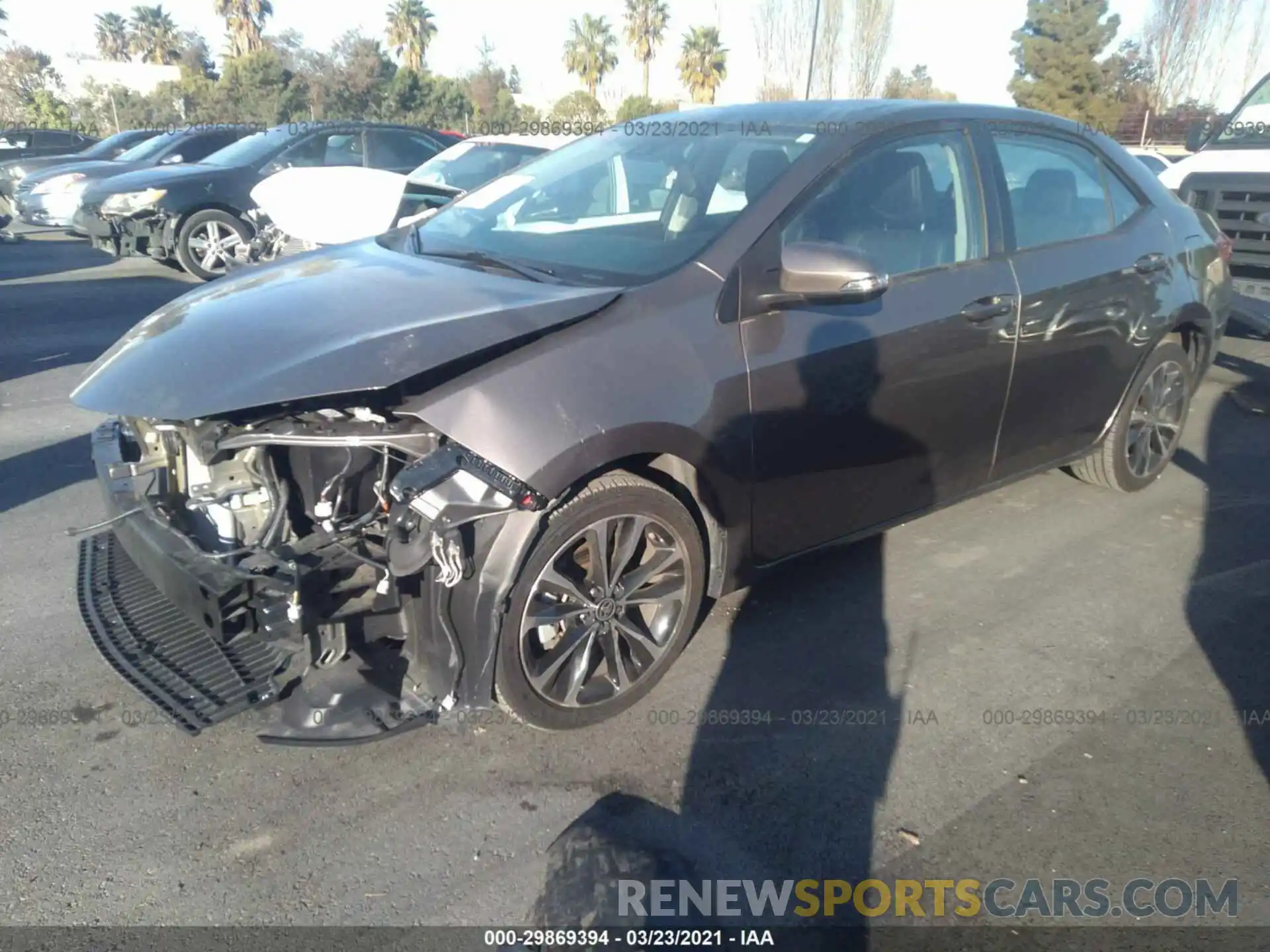 2 Photograph of a damaged car 2T1BURHE6KC196116 TOYOTA COROLLA 2019