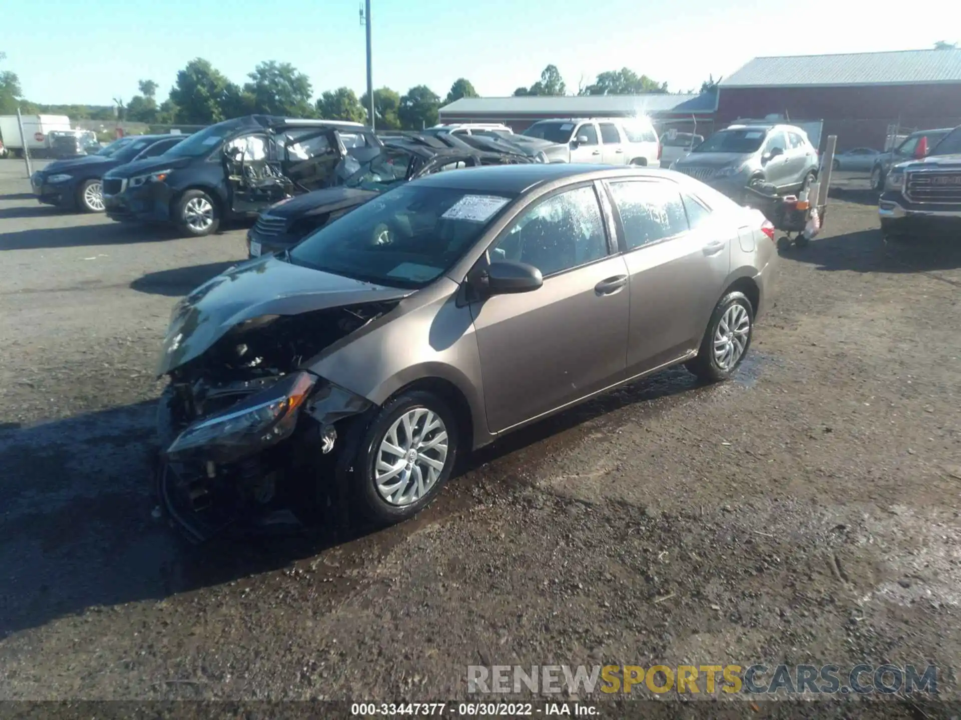 2 Photograph of a damaged car 2T1BURHE6KC197444 TOYOTA COROLLA 2019