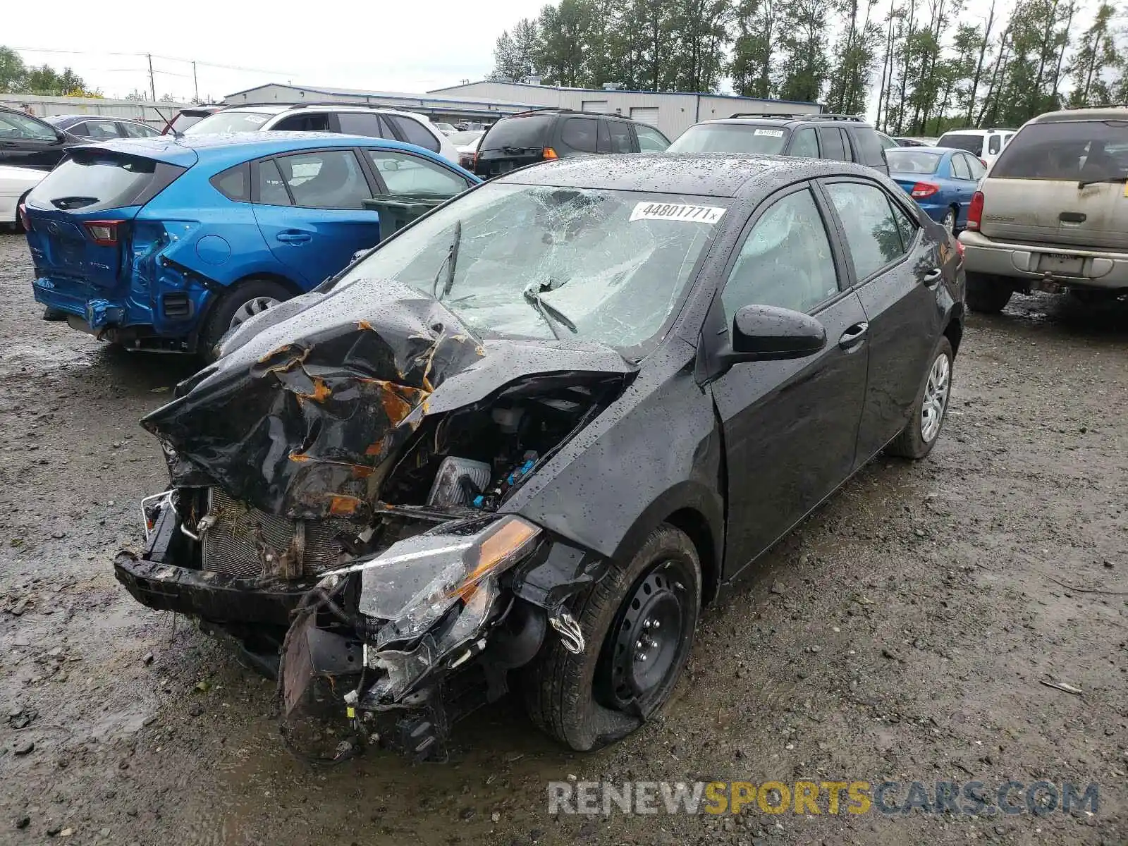 2 Photograph of a damaged car 2T1BURHE6KC197640 TOYOTA COROLLA 2019