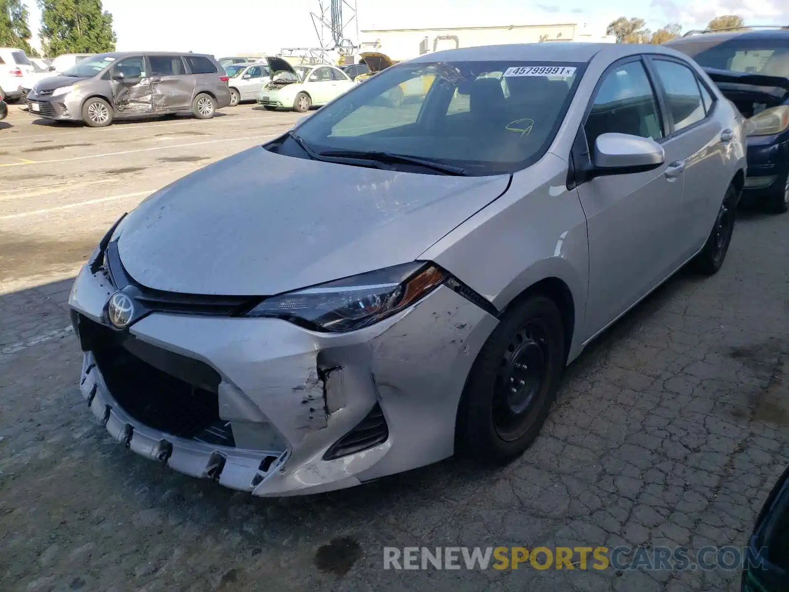 2 Photograph of a damaged car 2T1BURHE6KC197895 TOYOTA COROLLA 2019