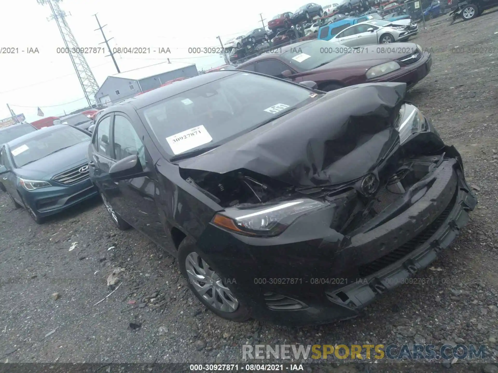 1 Photograph of a damaged car 2T1BURHE6KC200763 TOYOTA COROLLA 2019