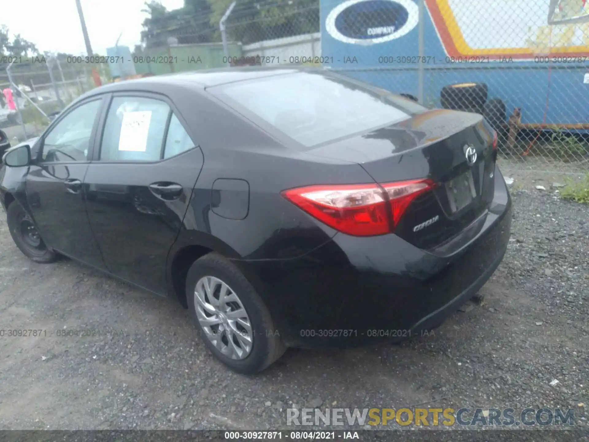 3 Photograph of a damaged car 2T1BURHE6KC200763 TOYOTA COROLLA 2019