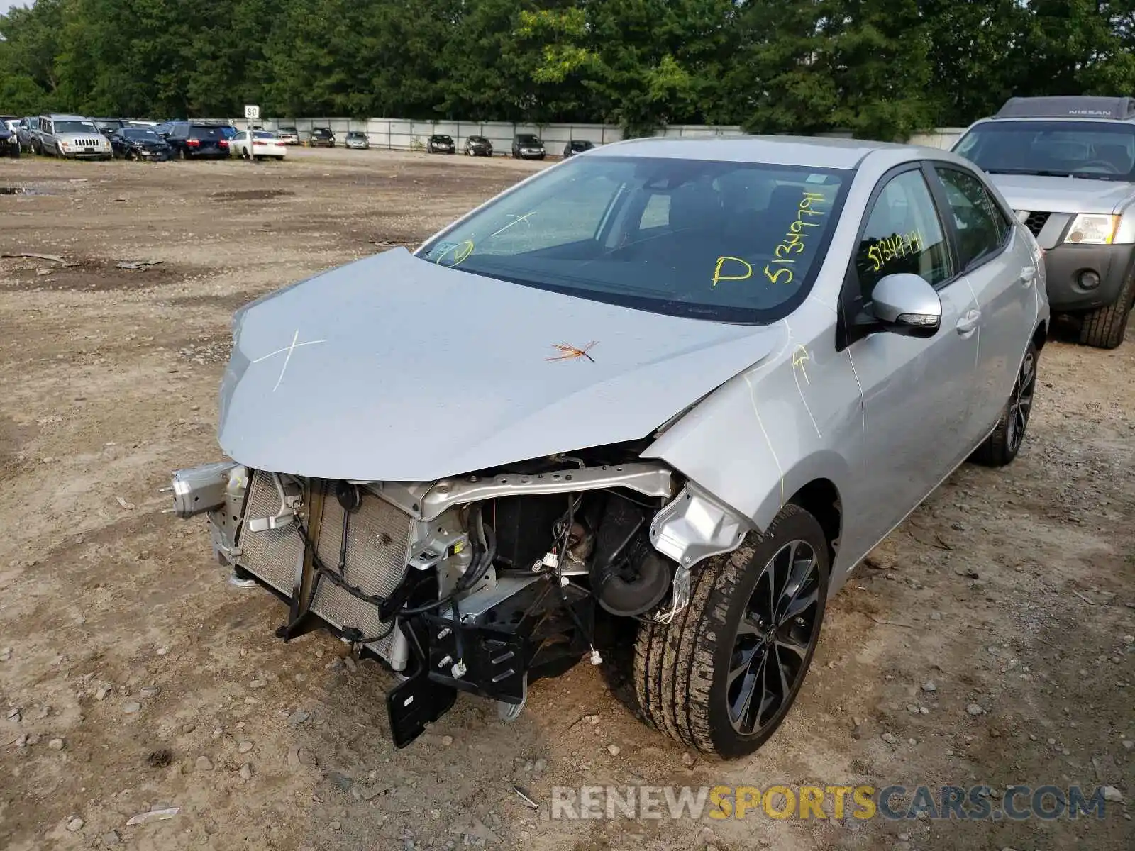 2 Photograph of a damaged car 2T1BURHE6KC201086 TOYOTA COROLLA 2019