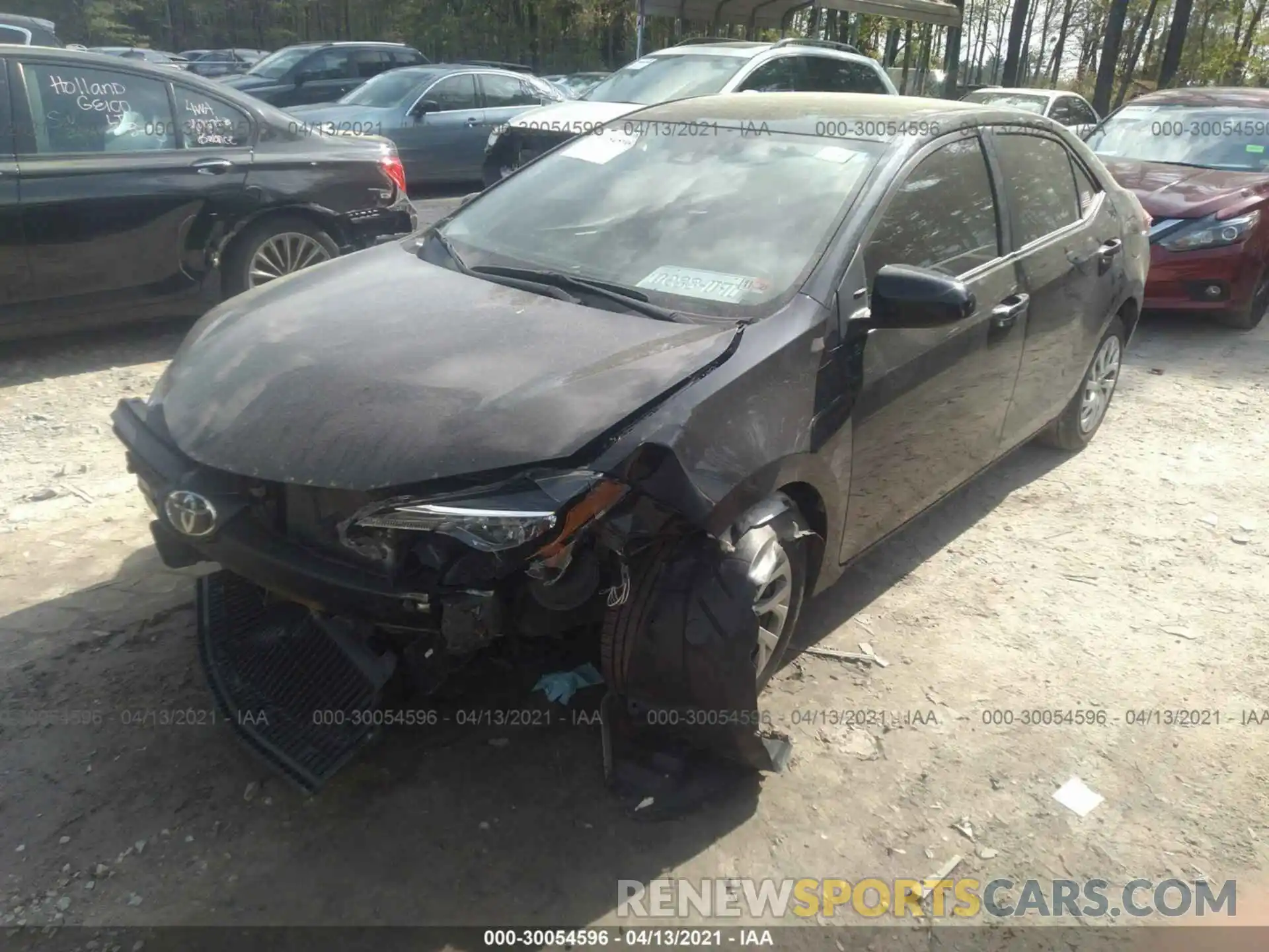 2 Photograph of a damaged car 2T1BURHE6KC201492 TOYOTA COROLLA 2019