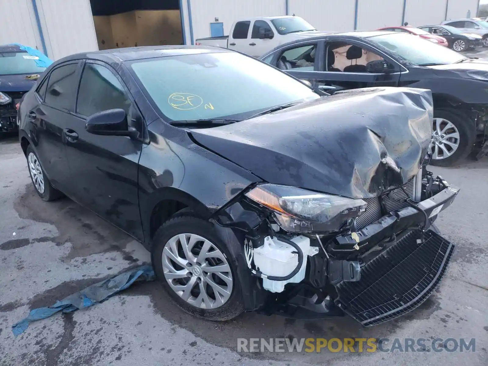 1 Photograph of a damaged car 2T1BURHE6KC202688 TOYOTA COROLLA 2019