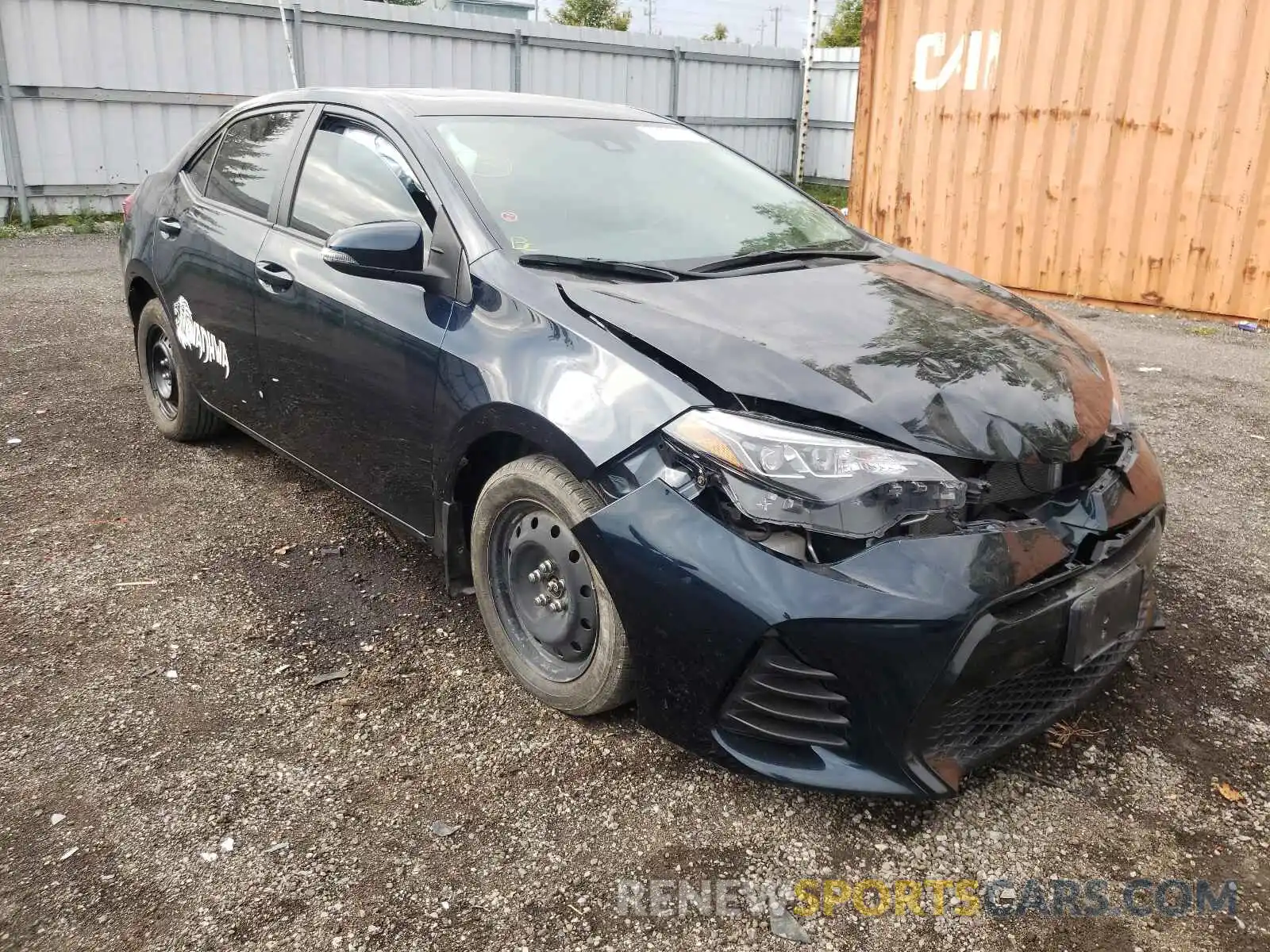 1 Photograph of a damaged car 2T1BURHE6KC202738 TOYOTA COROLLA 2019