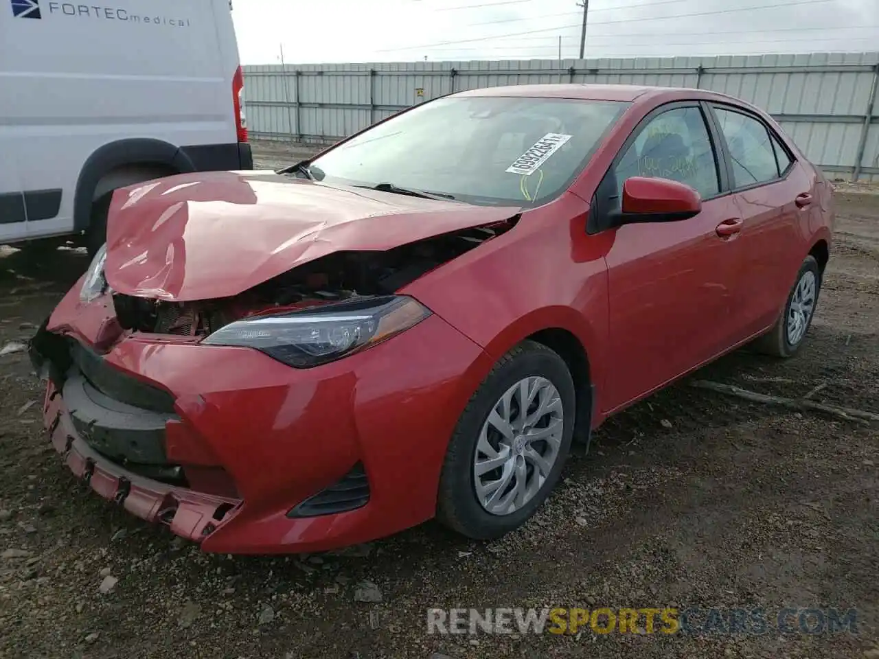 2 Photograph of a damaged car 2T1BURHE6KC202996 TOYOTA COROLLA 2019