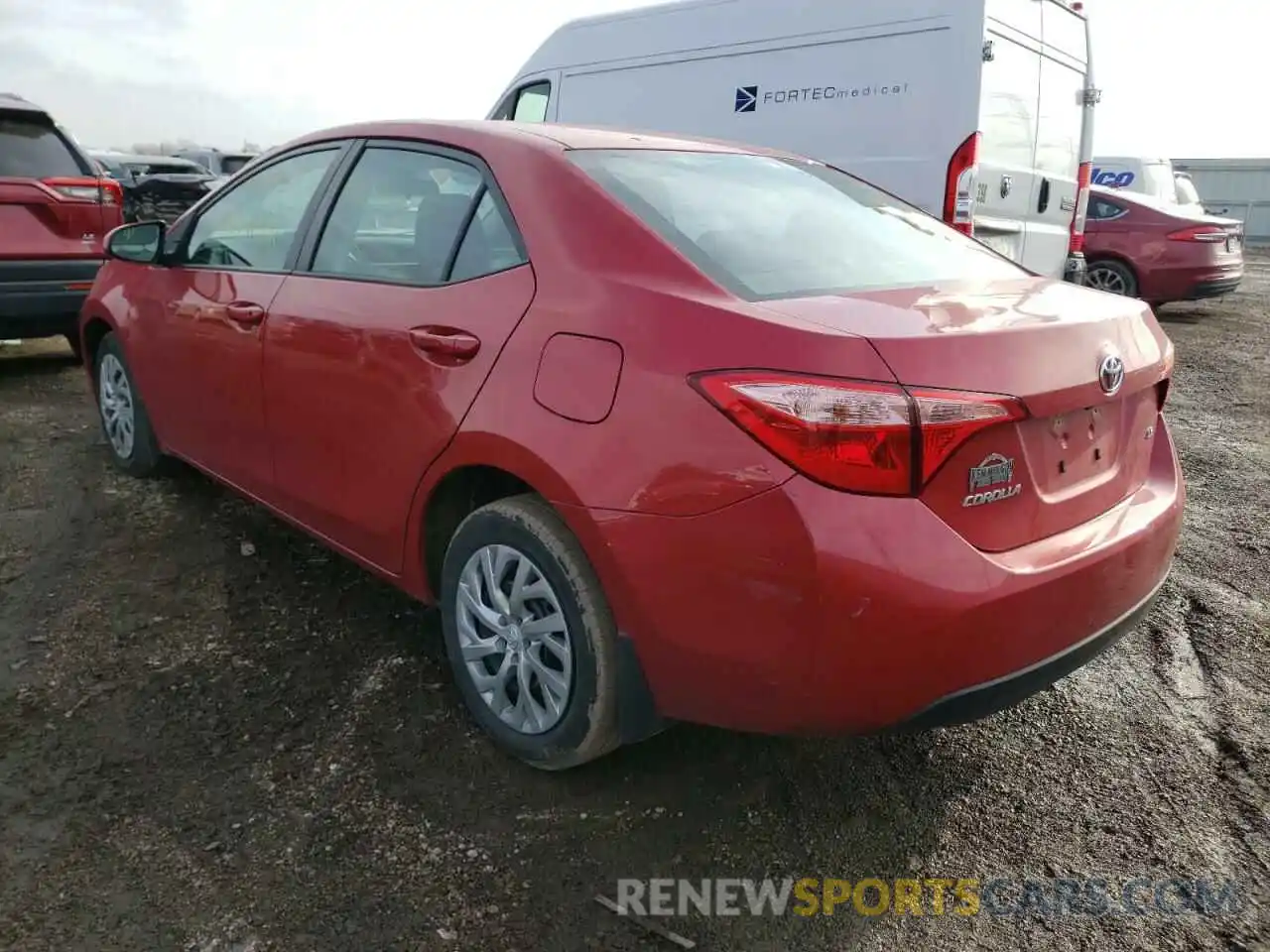 3 Photograph of a damaged car 2T1BURHE6KC202996 TOYOTA COROLLA 2019