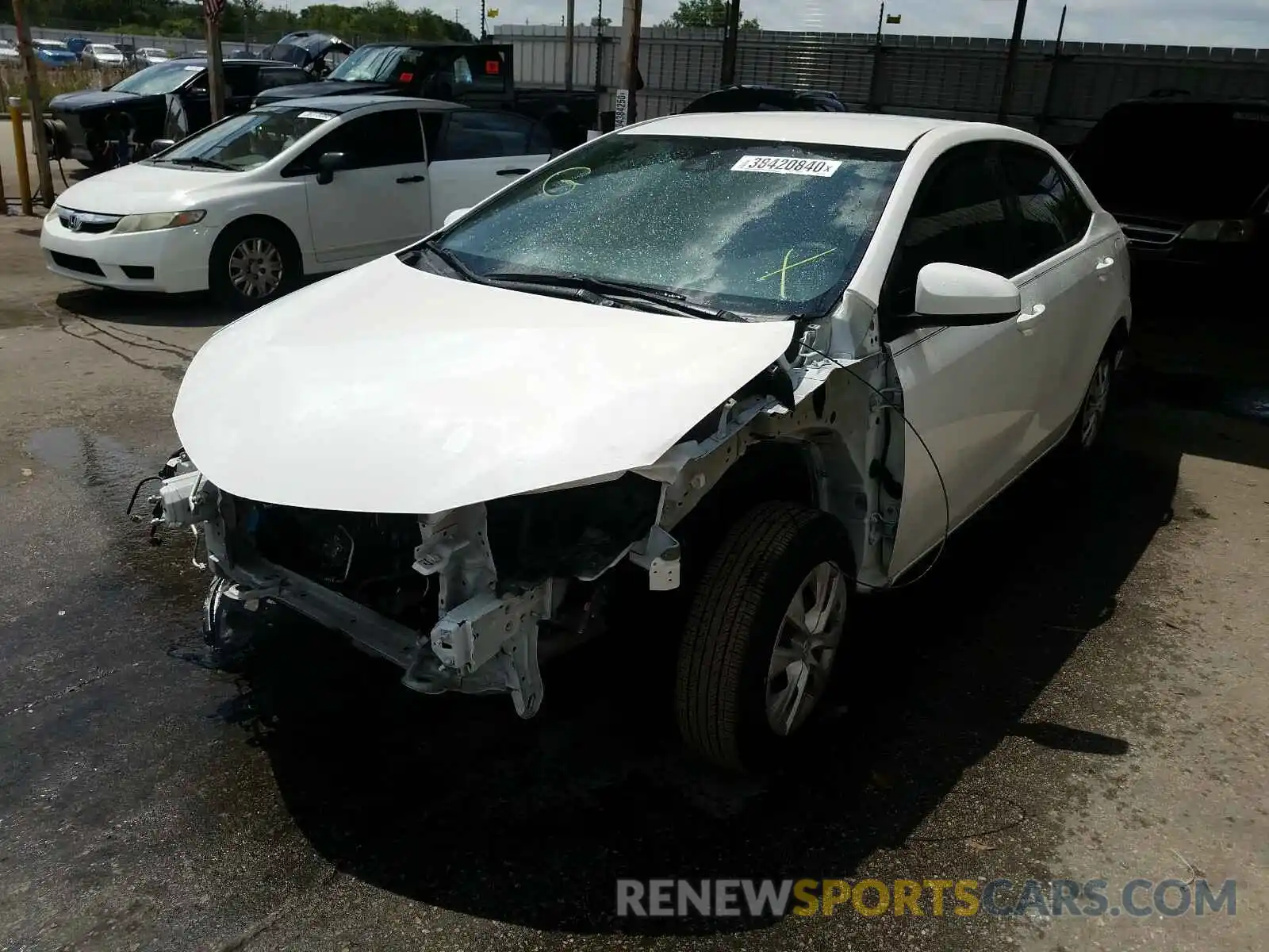 2 Photograph of a damaged car 2T1BURHE6KC203310 TOYOTA COROLLA 2019