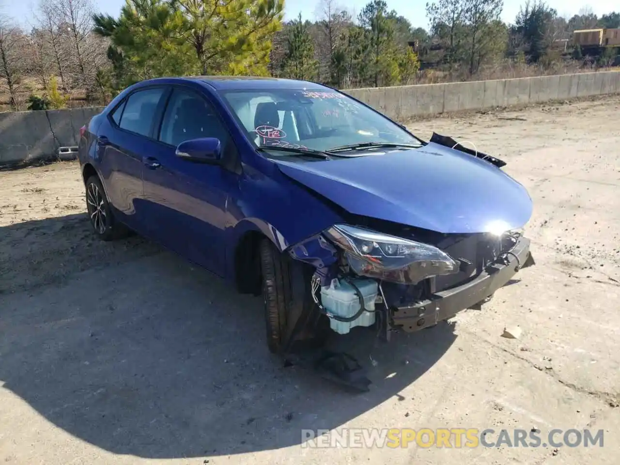 1 Photograph of a damaged car 2T1BURHE6KC204571 TOYOTA COROLLA 2019