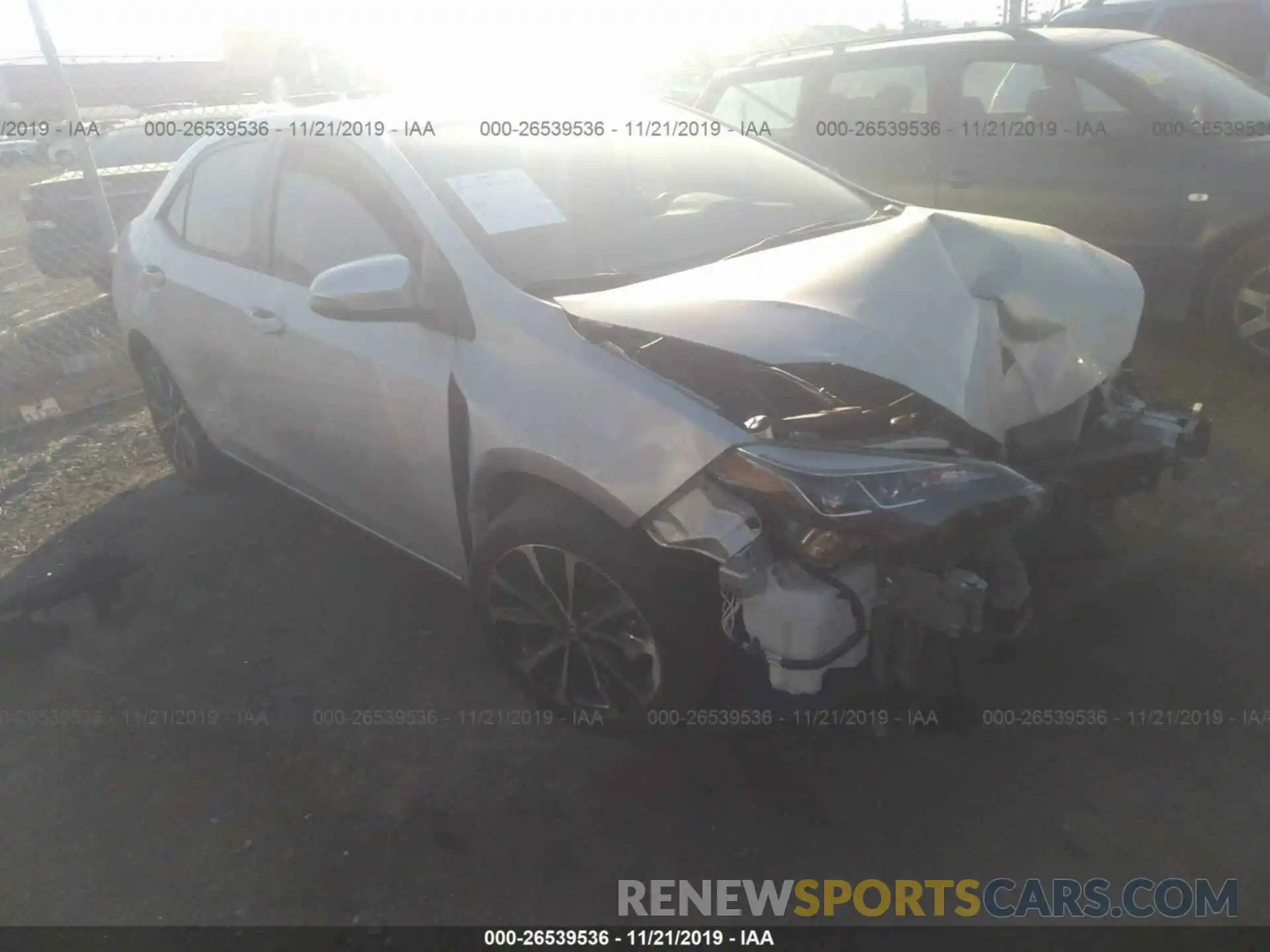 1 Photograph of a damaged car 2T1BURHE6KC205851 TOYOTA COROLLA 2019