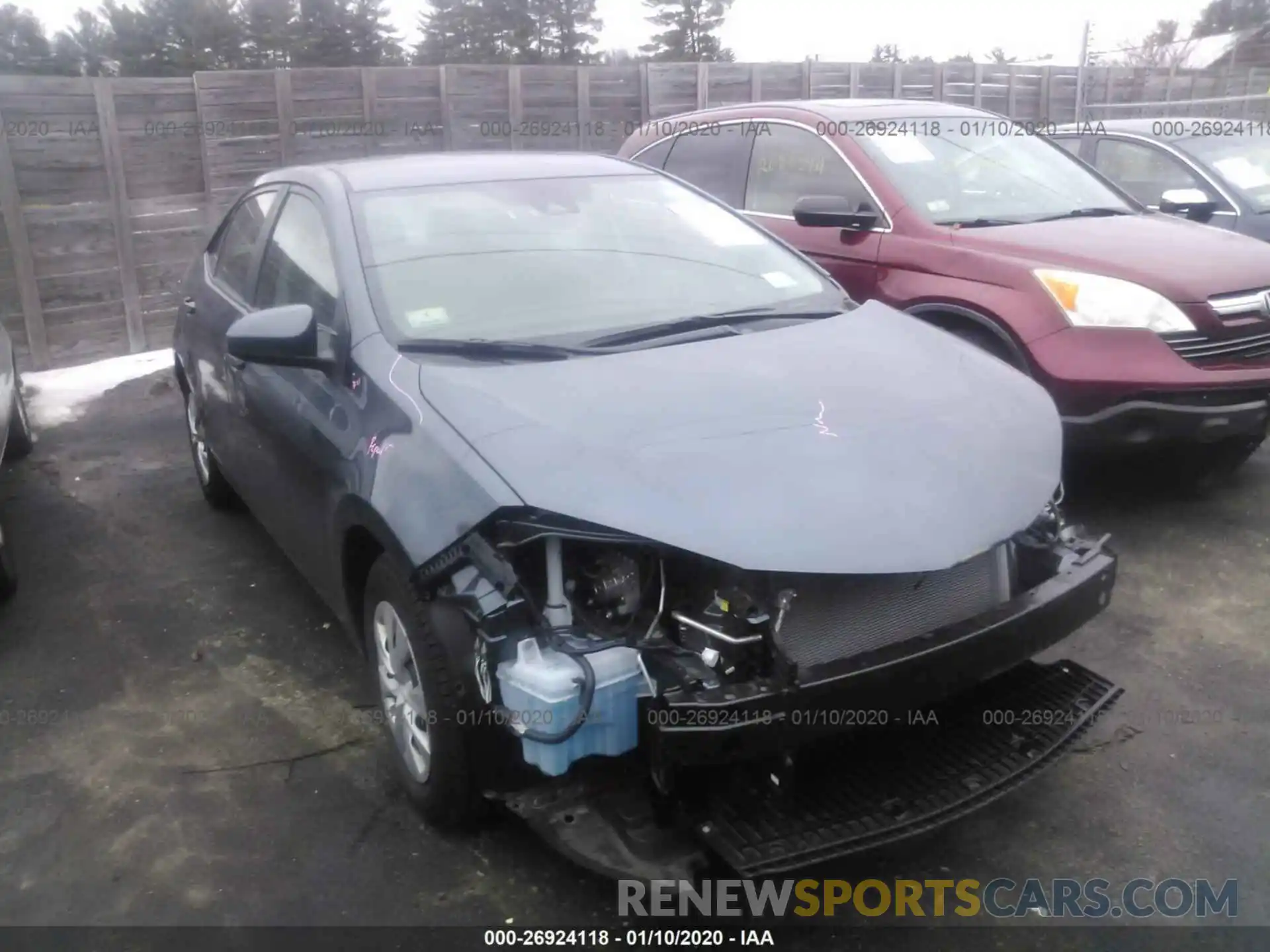 1 Photograph of a damaged car 2T1BURHE6KC206286 TOYOTA COROLLA 2019