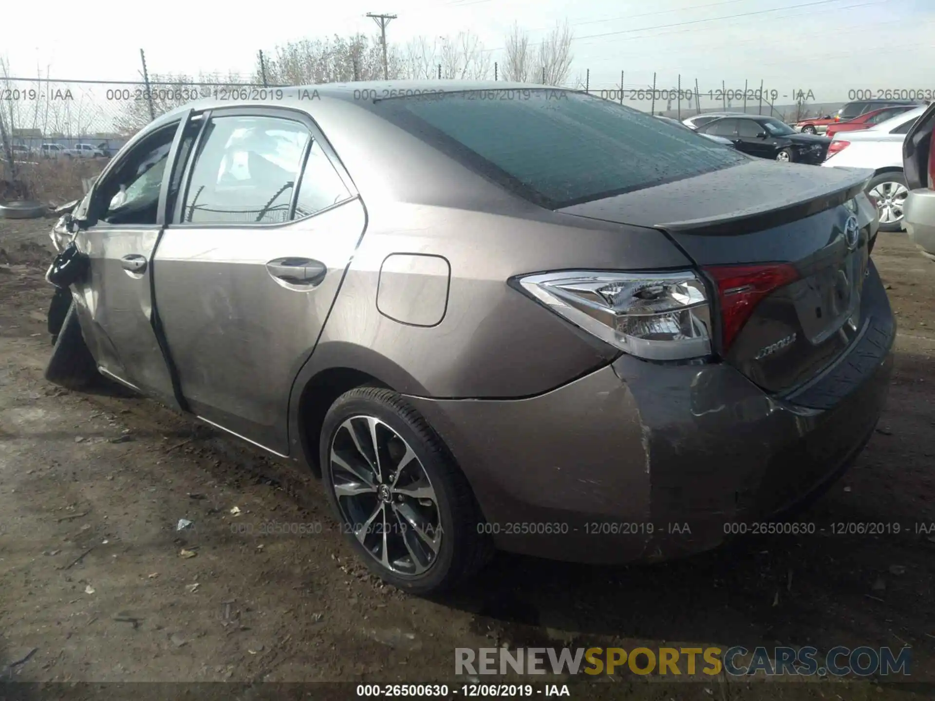 3 Photograph of a damaged car 2T1BURHE6KC206319 TOYOTA COROLLA 2019